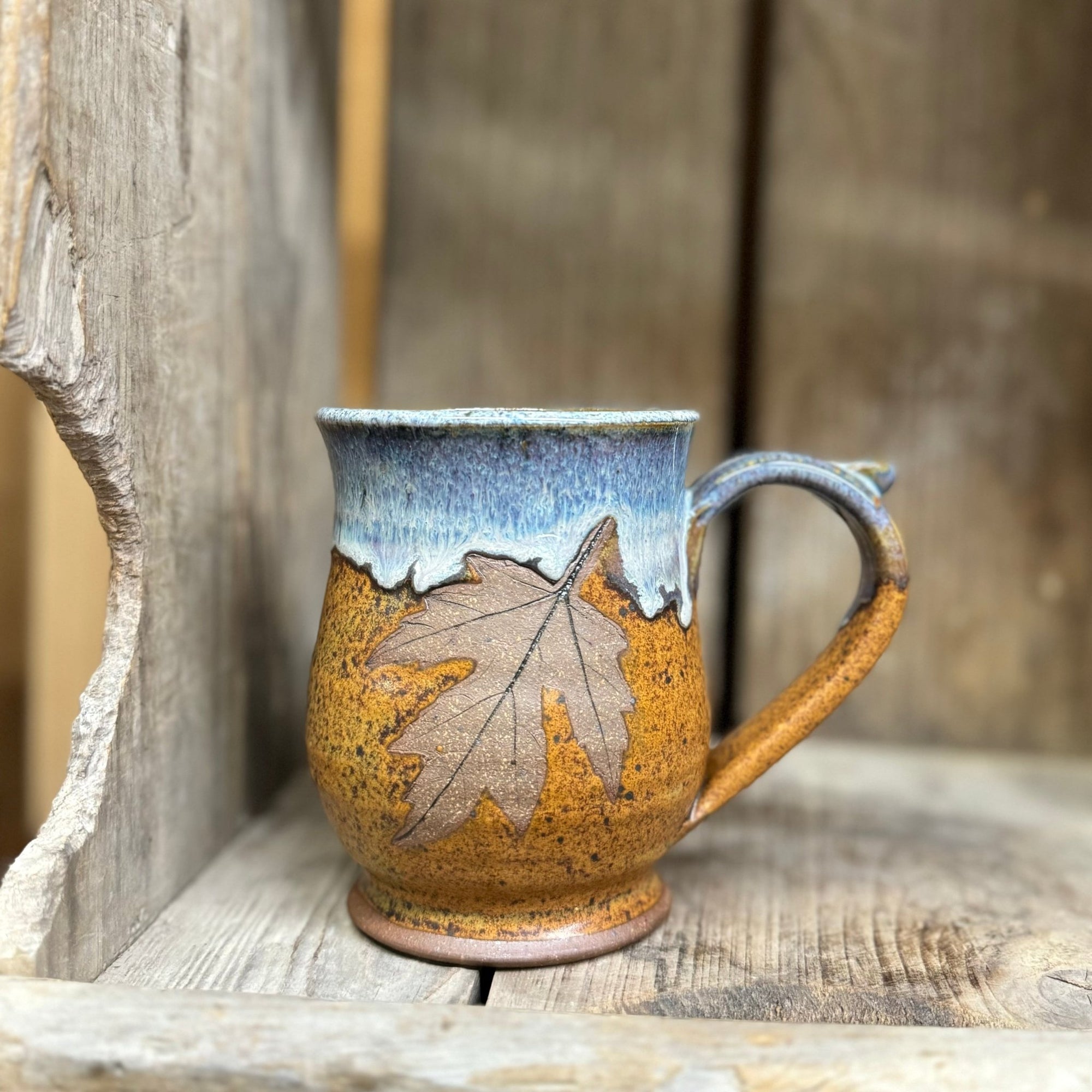 Fancy Leaf Mug {Pan for Gold}