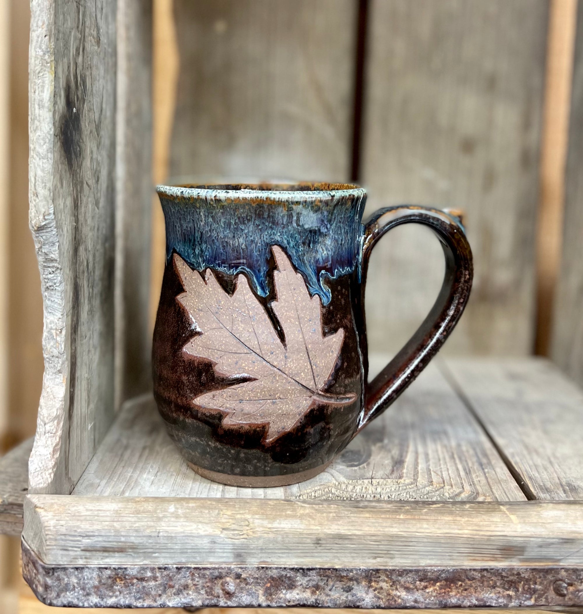 Large Leaf Mug {Twilight}