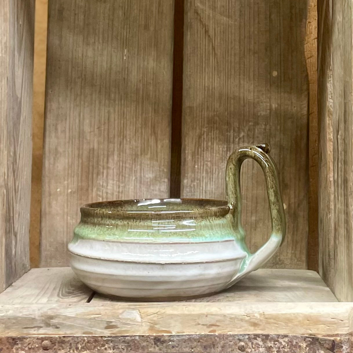 Ridged Soup Mug {Emerald}