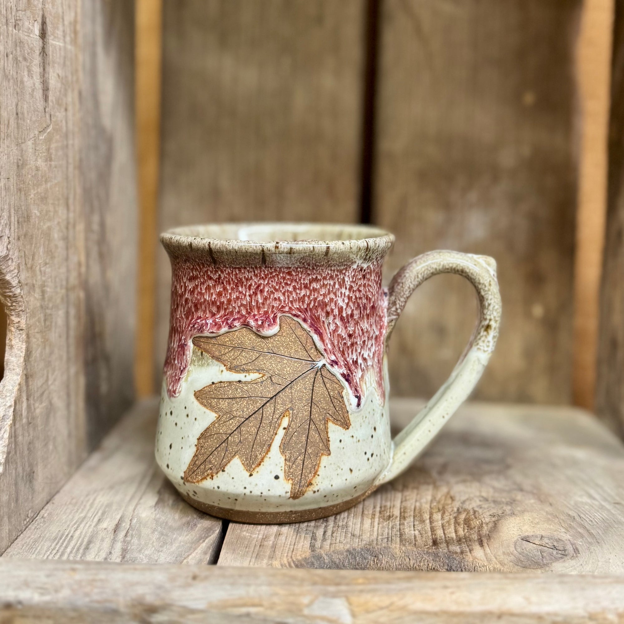 Large Leaf Mug {White Chocolate Raspberry}