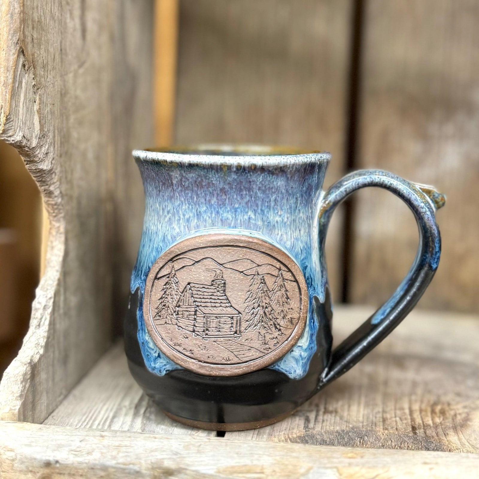 Cabin Mug {Black and Blue}