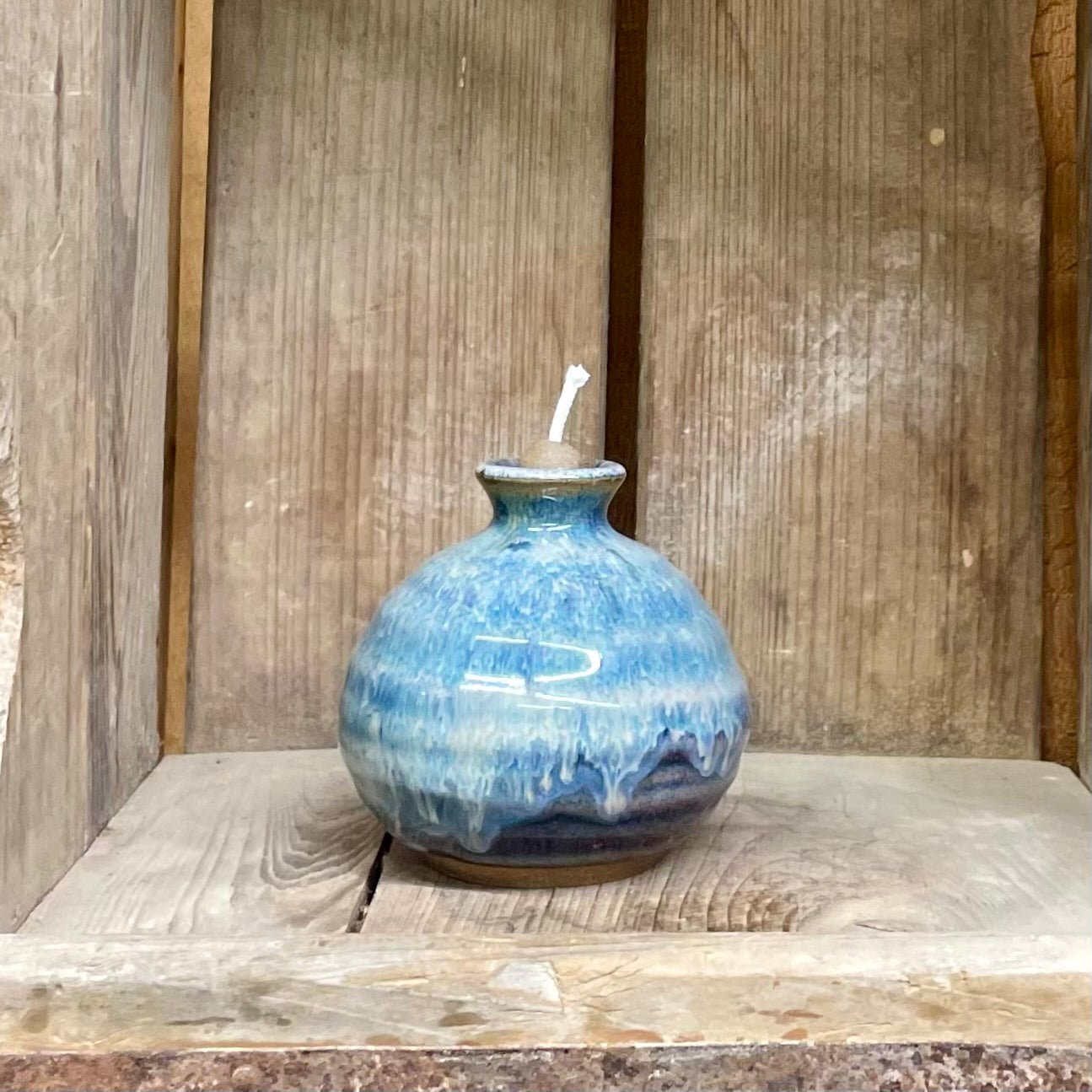Oil Lamp {Smoky Blue}