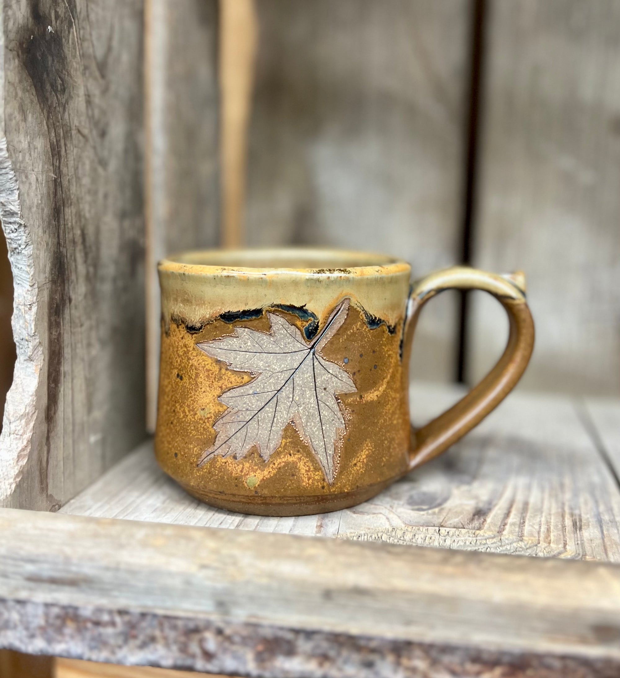 Brandon Leaf Mug {Pumpkin}