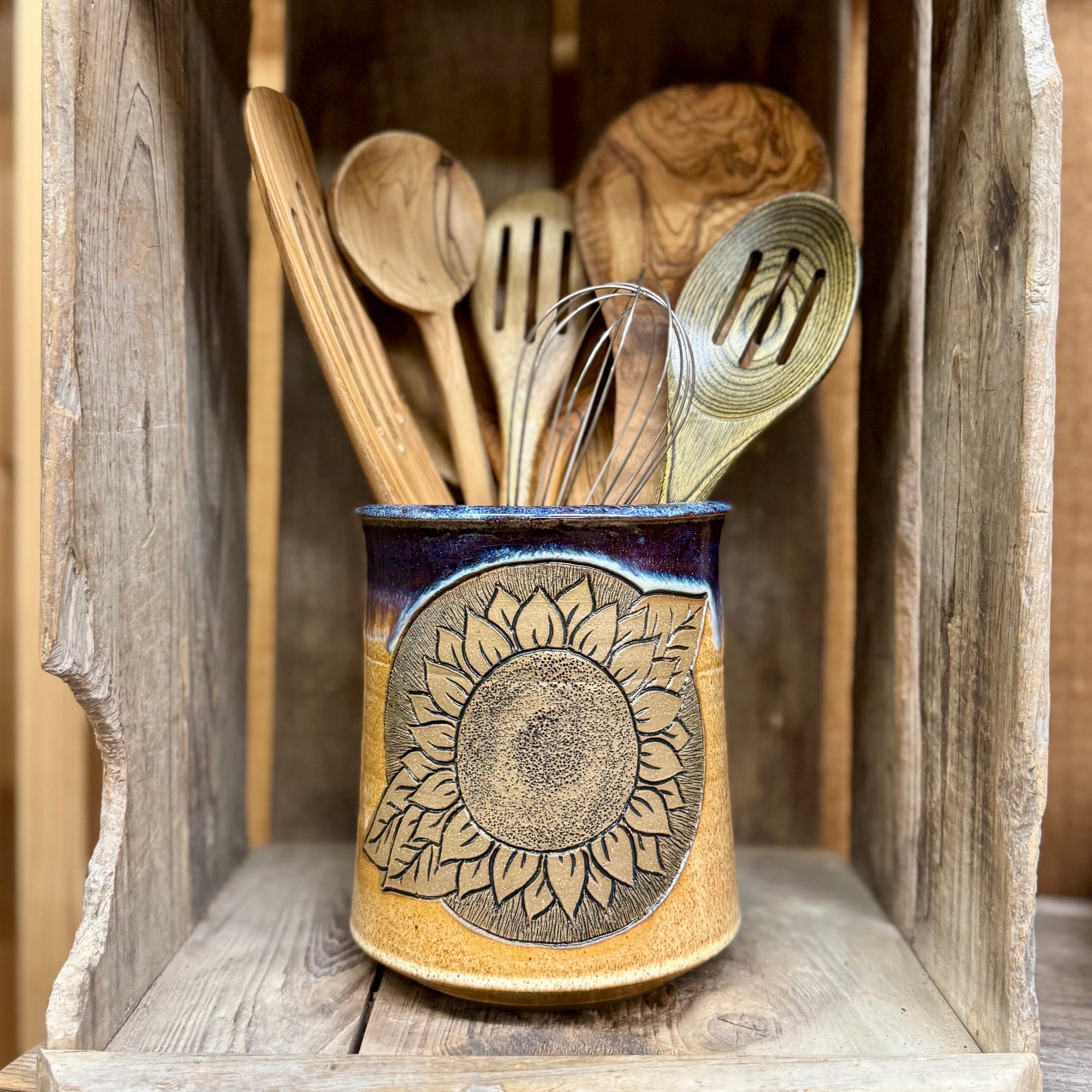 Sunflower Utensil Holder {Sunflower Field}