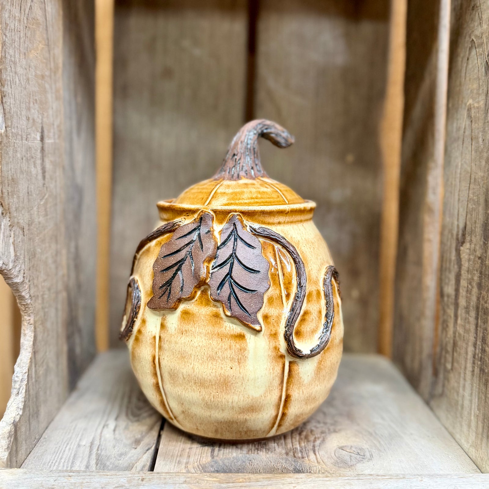 Yellow Pumpkin Cookie Jar