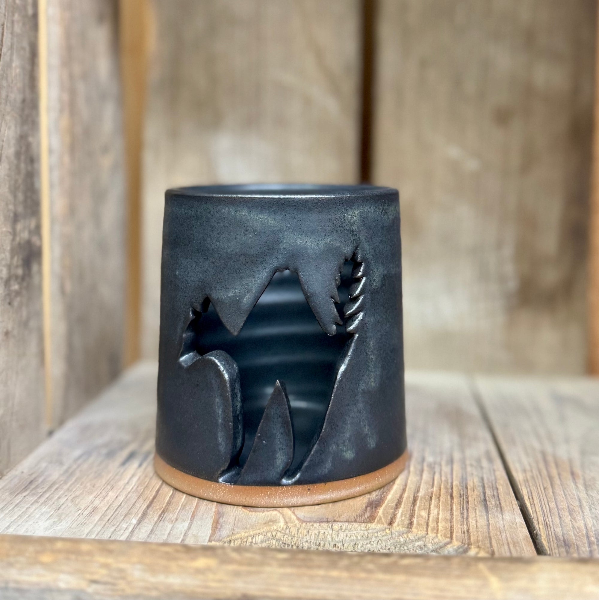 Spooky Cat Luminary {Matte Black}