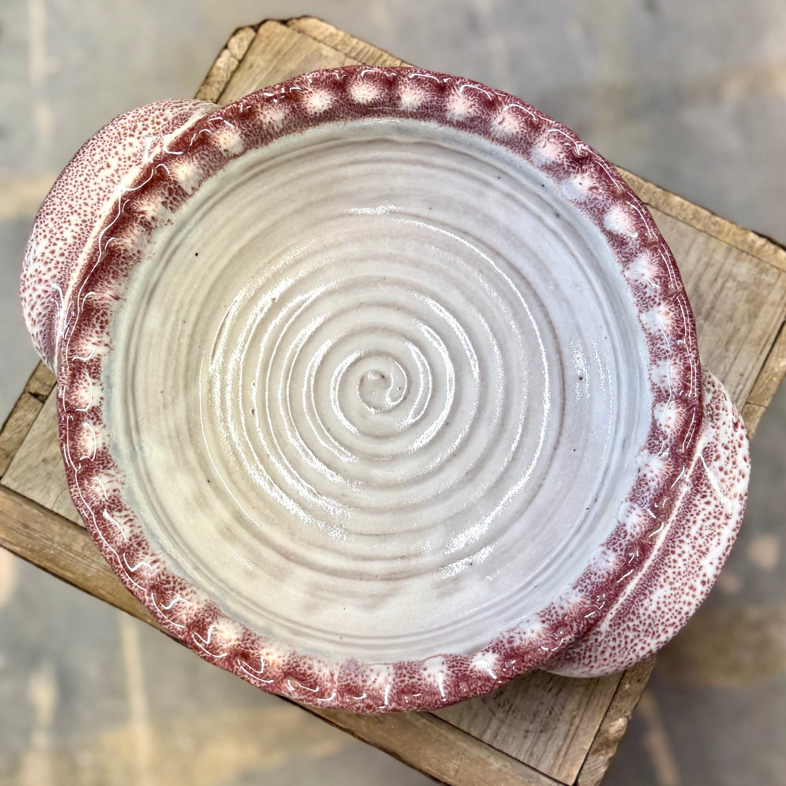 Pie Plate {Candy Cane}
