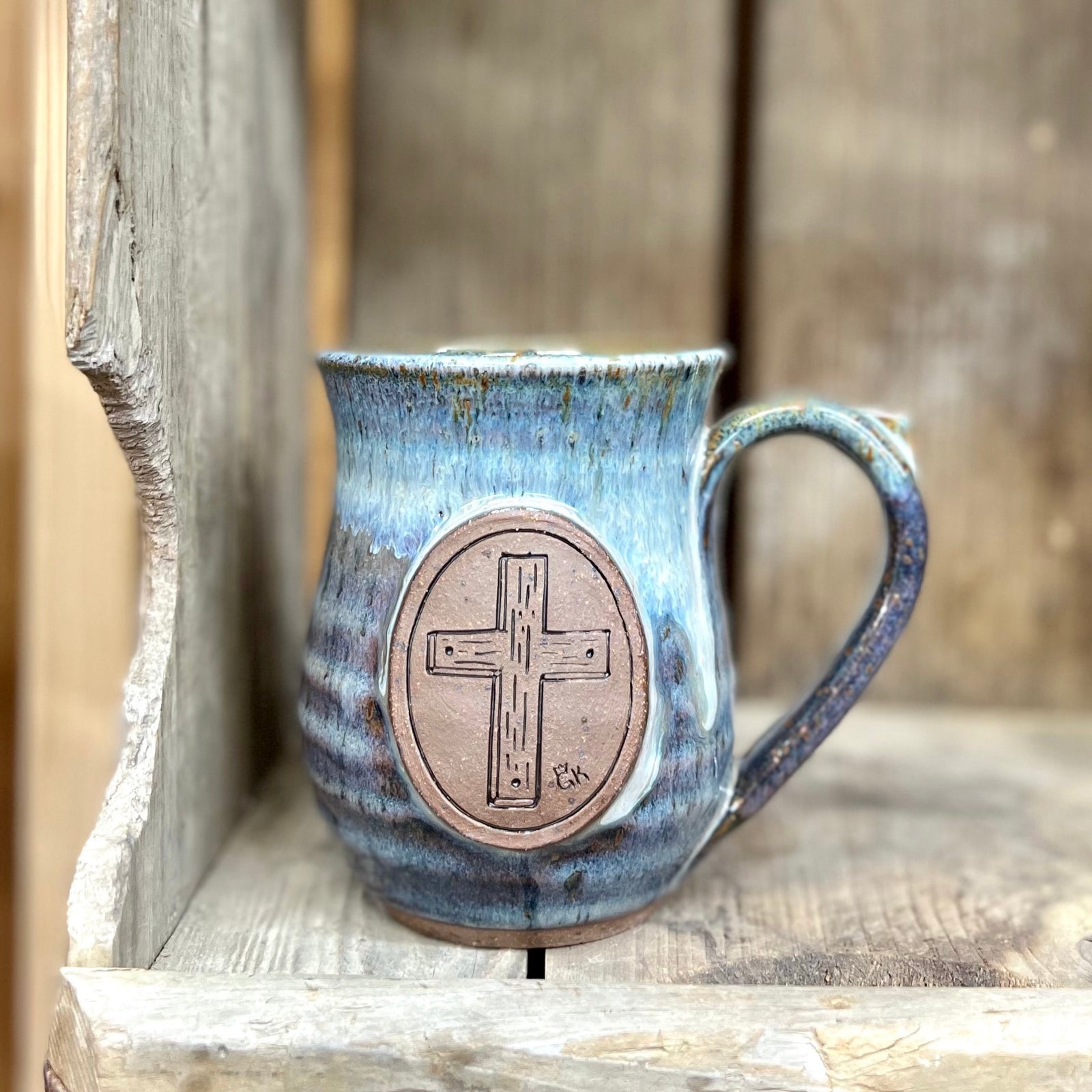 GK Cross Mug {Smoky Blue}