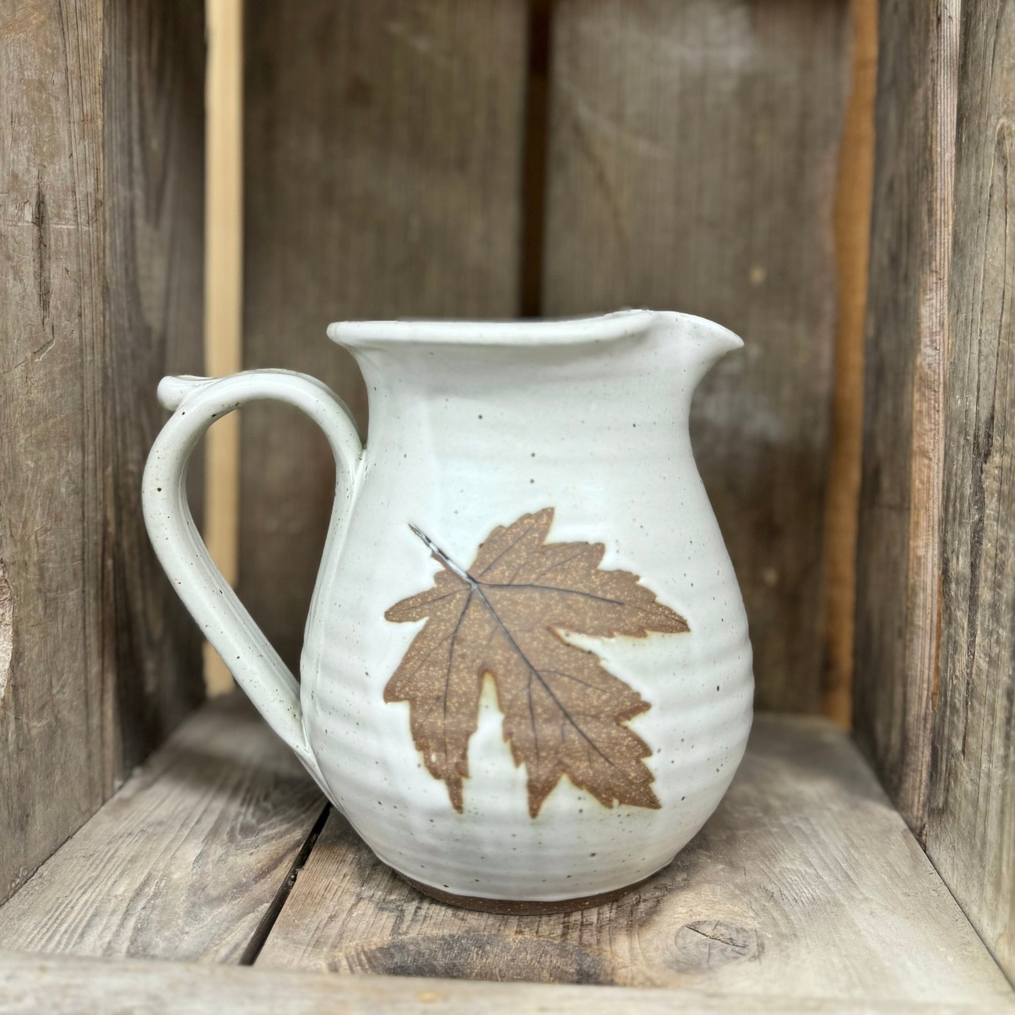 Leaf Pitcher {Classic White}