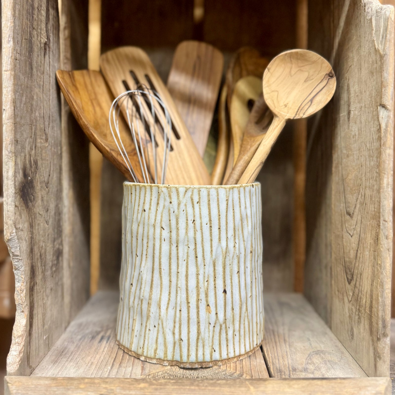 Appalachian Collection Utensil Holder {Bark, Stony}