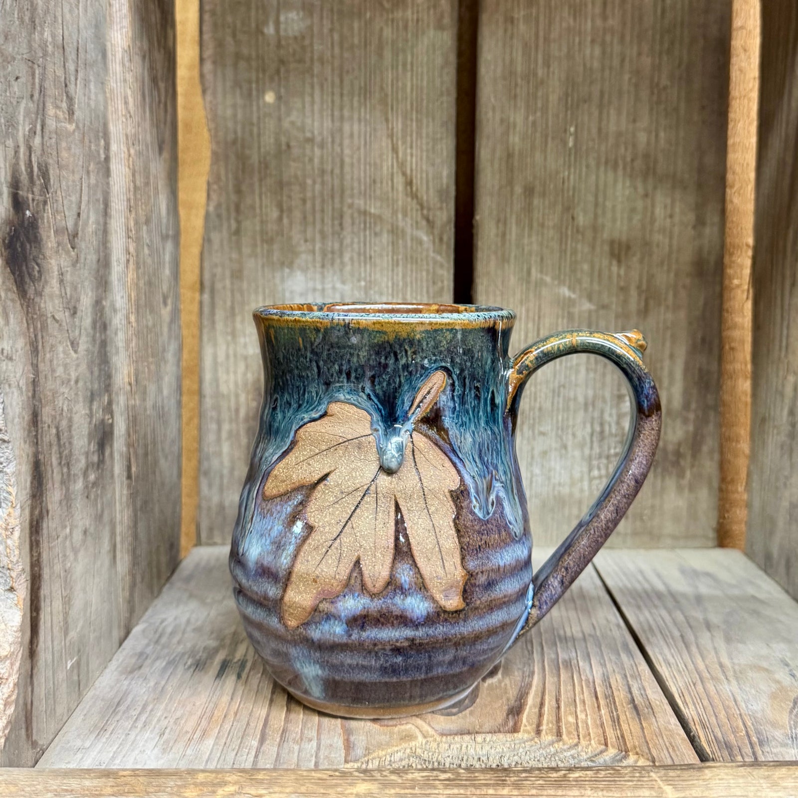 Large Leaf Mug {River}