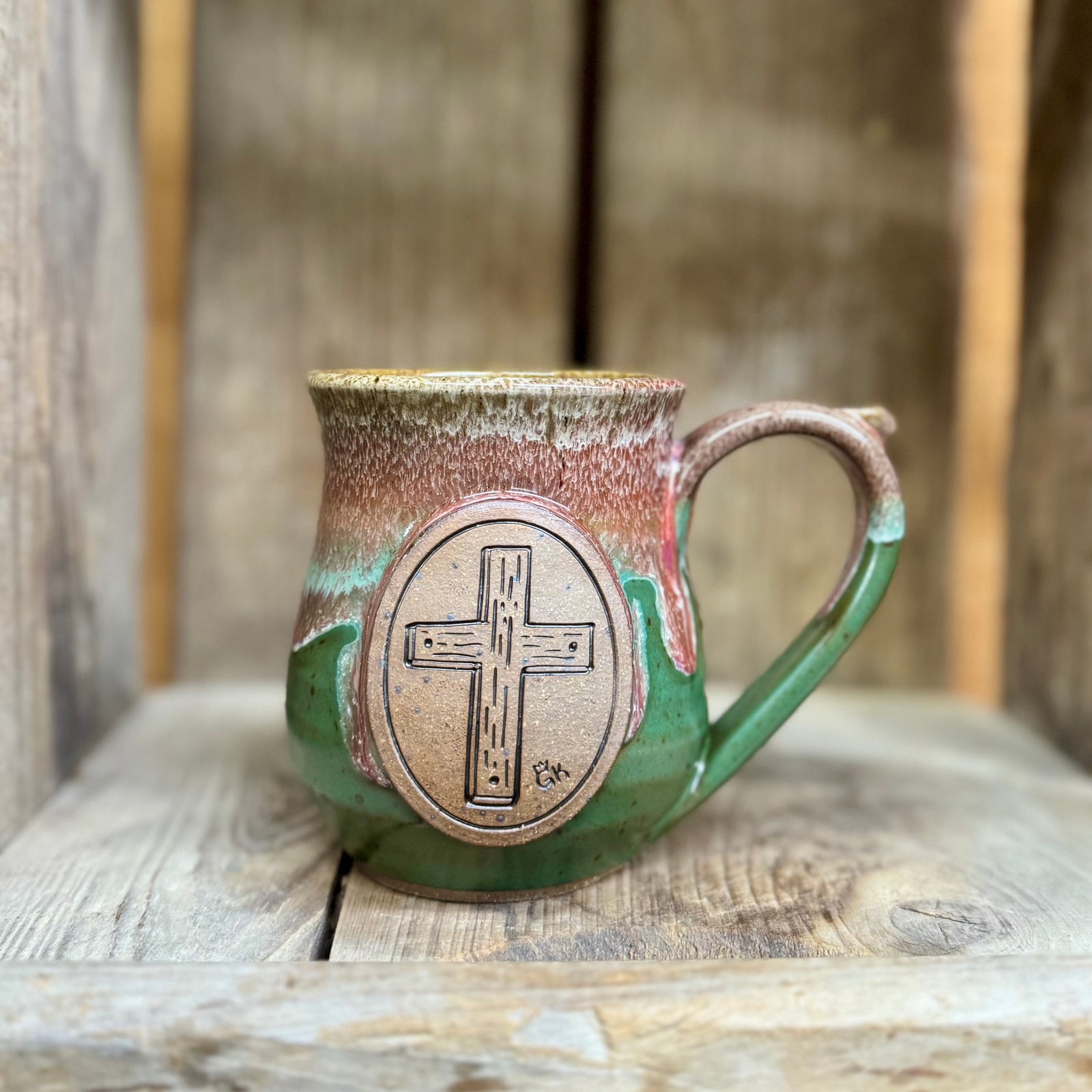 GK Cross Mug {Poinsettia}
