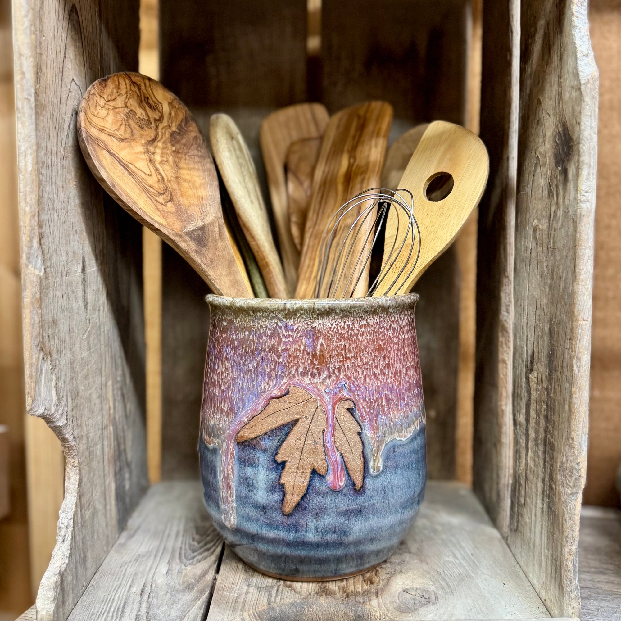 Utensil Holder {Blue Taffy}
