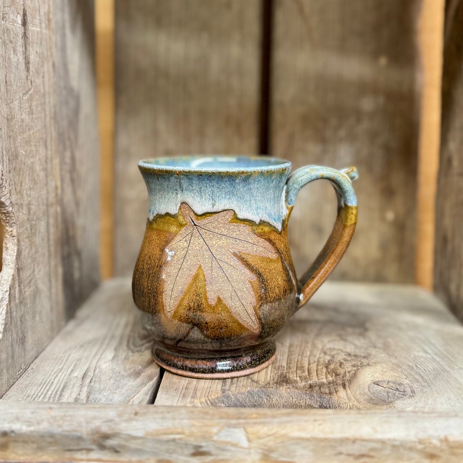 Fancy Leaf Mug {Earth and Sky}