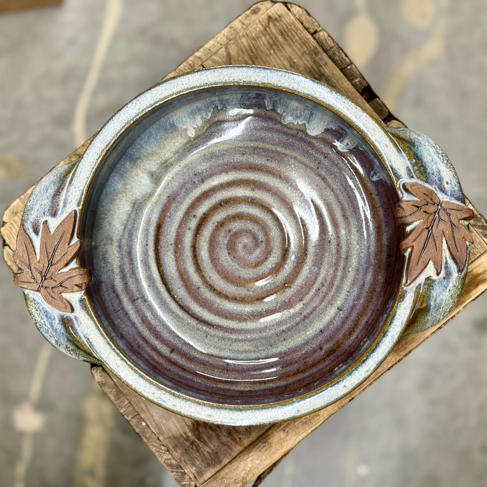 Leaf Casserole Large {Field of Dreams}