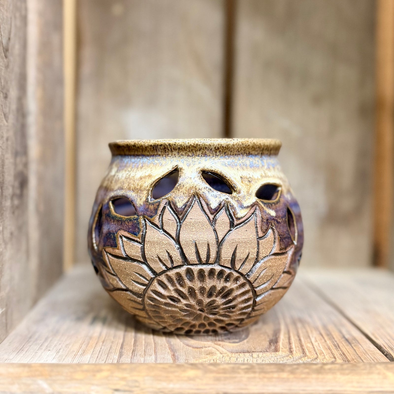 Sunflower Luminary {Blue Mist}