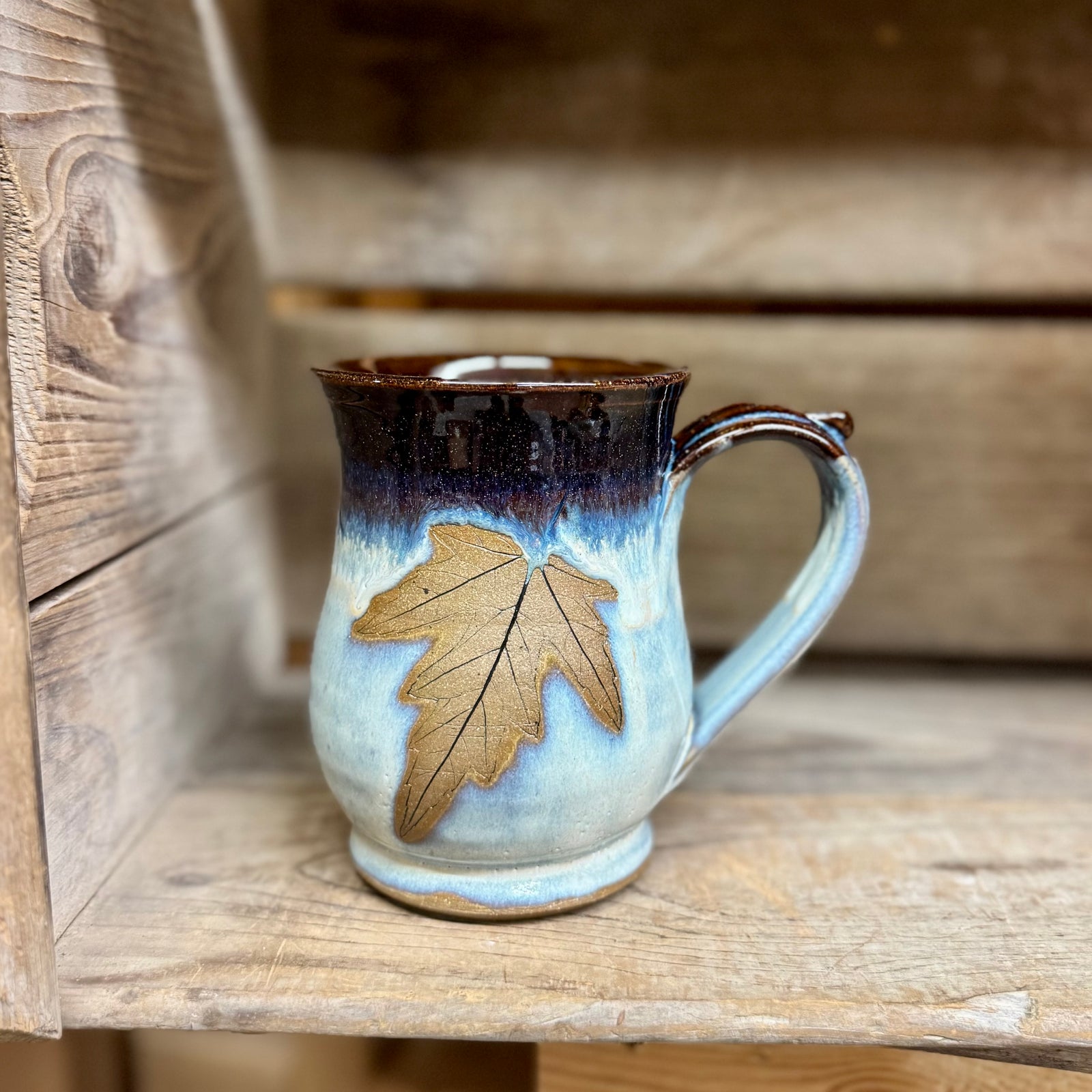 Large Fancy Leaf Mug {Cascades }