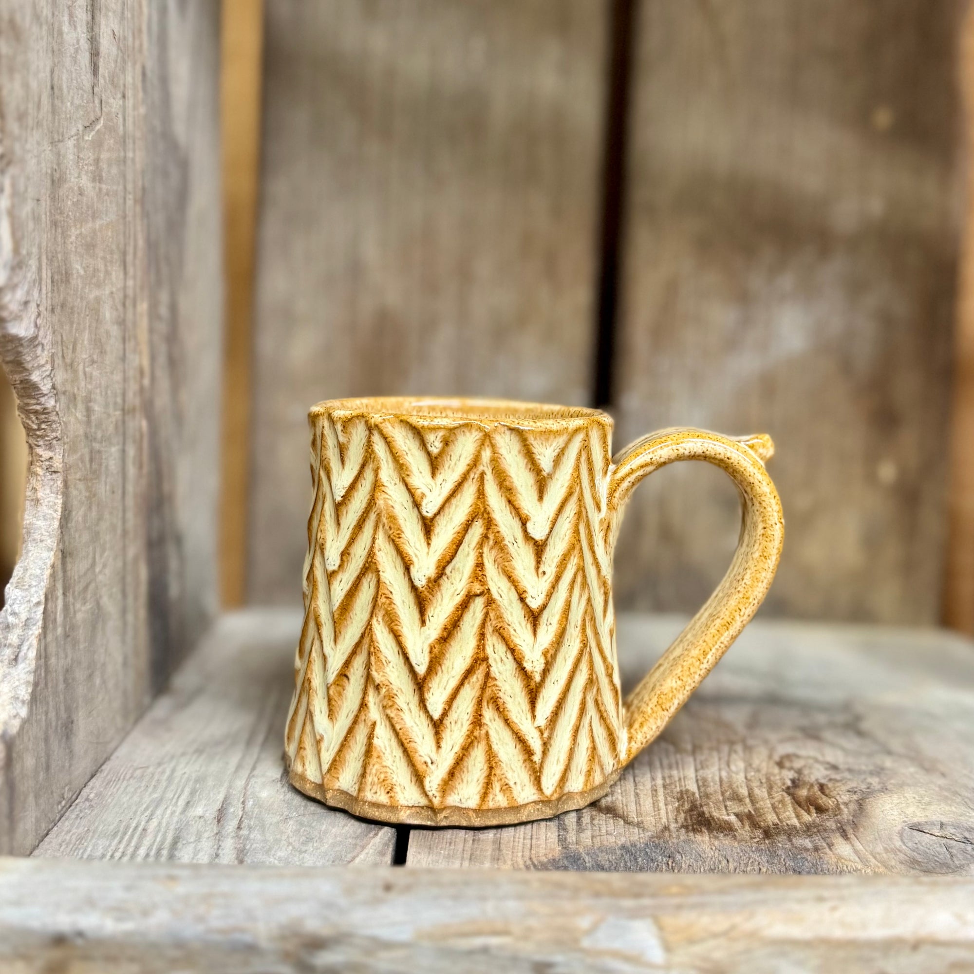 Appalachian Cable-knit Sweater Mug {Daffodil}