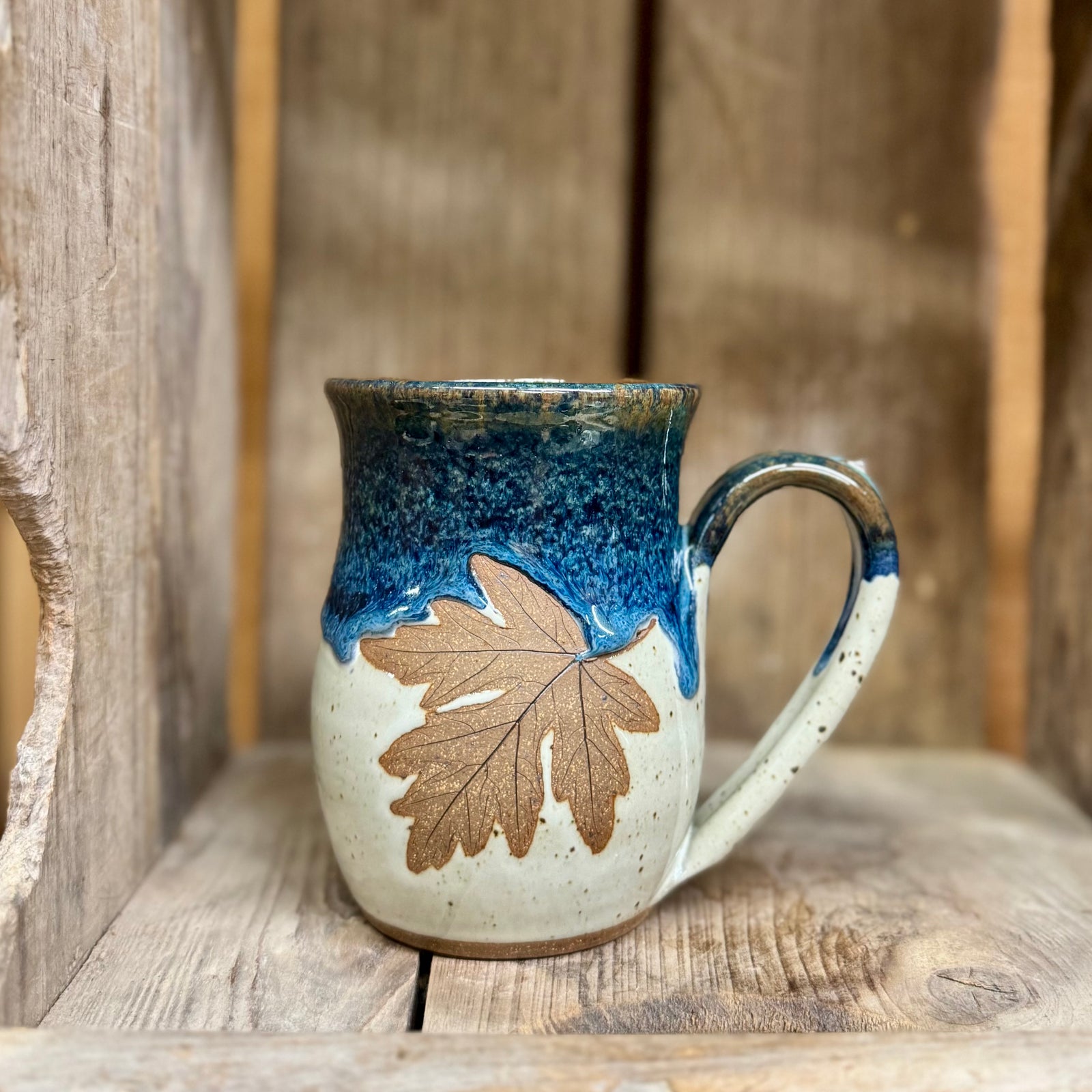 Large Leaf Mug {Blue Jay}