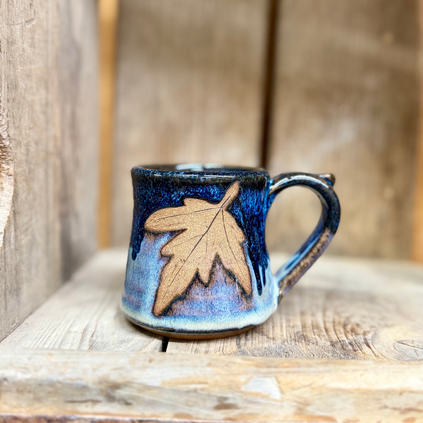 Mini Leaf Mug {The Blues}