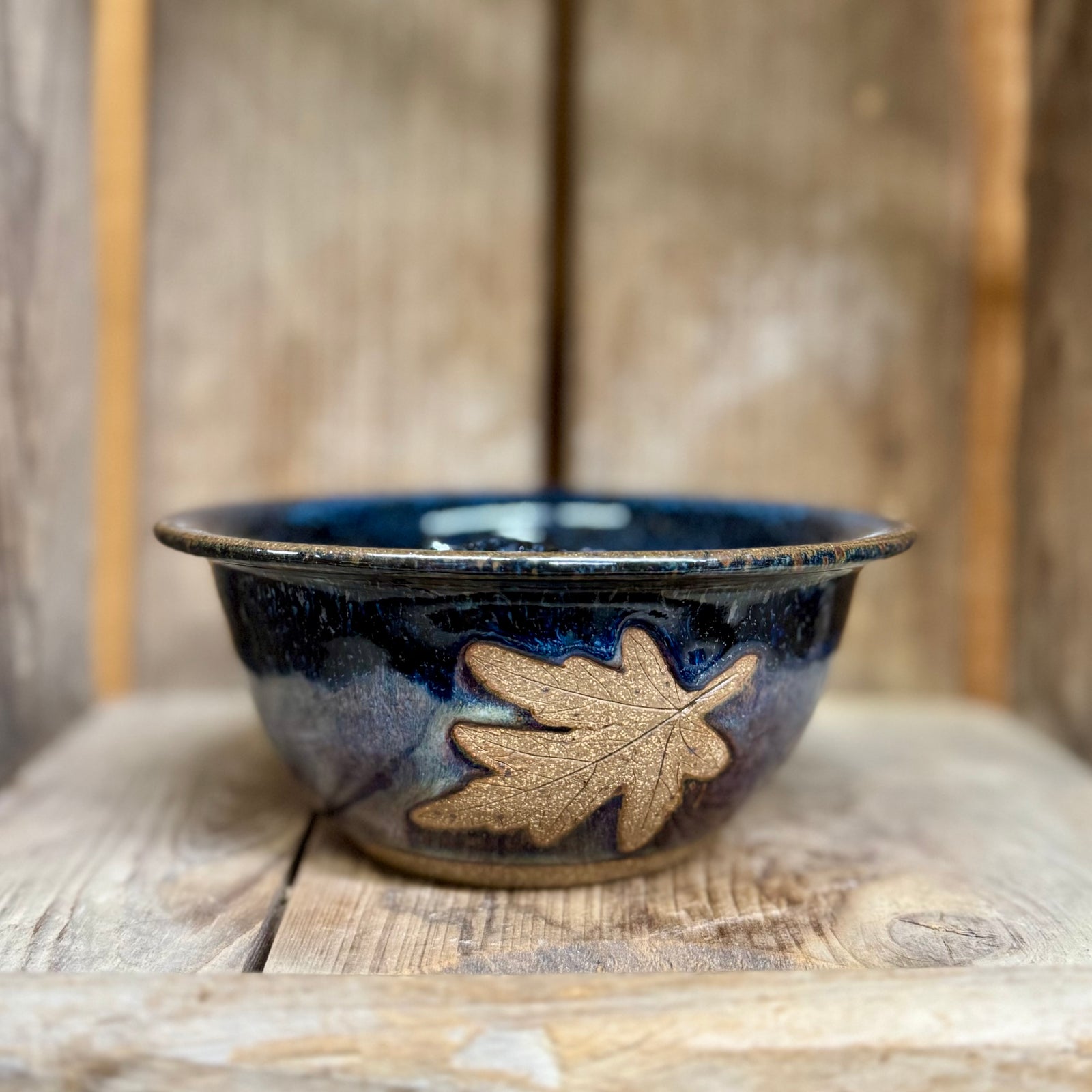 Leaf Cereal Bowl {The Blues}
