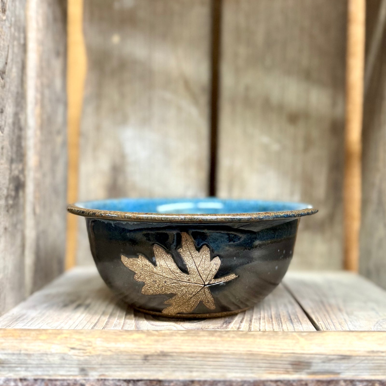 Leaf Cereal Bowl {Midnight}