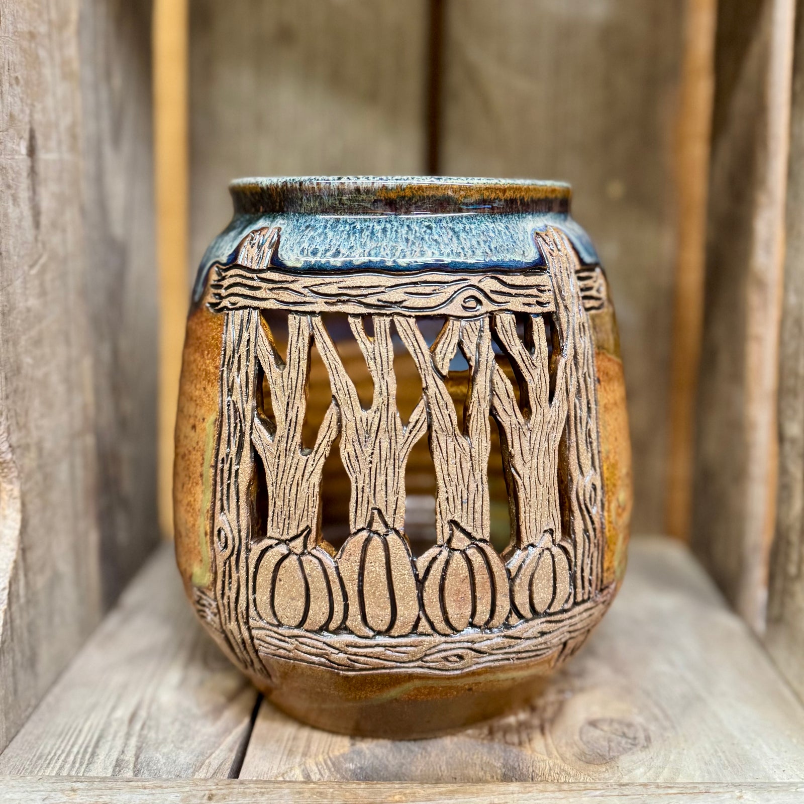 Pumpkin Patch Luminary {Autumn Storm}