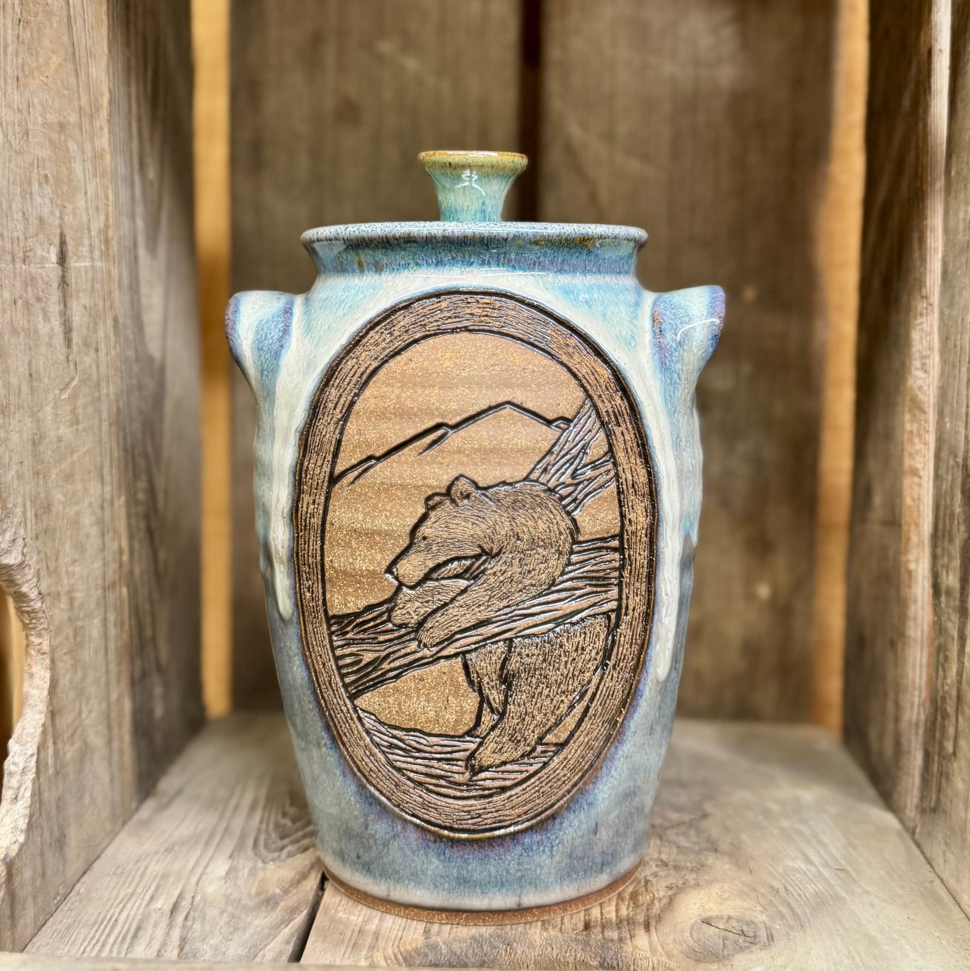 Bear Canister {Smoky Blue}