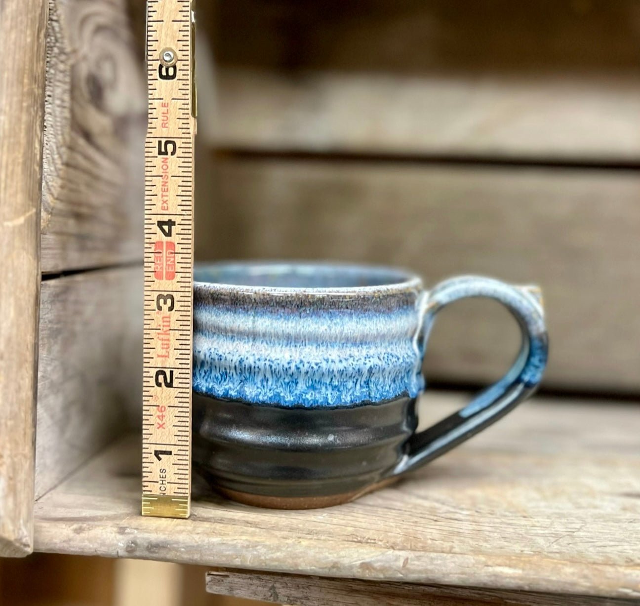 Cappuccino Mug {Black and Blue}