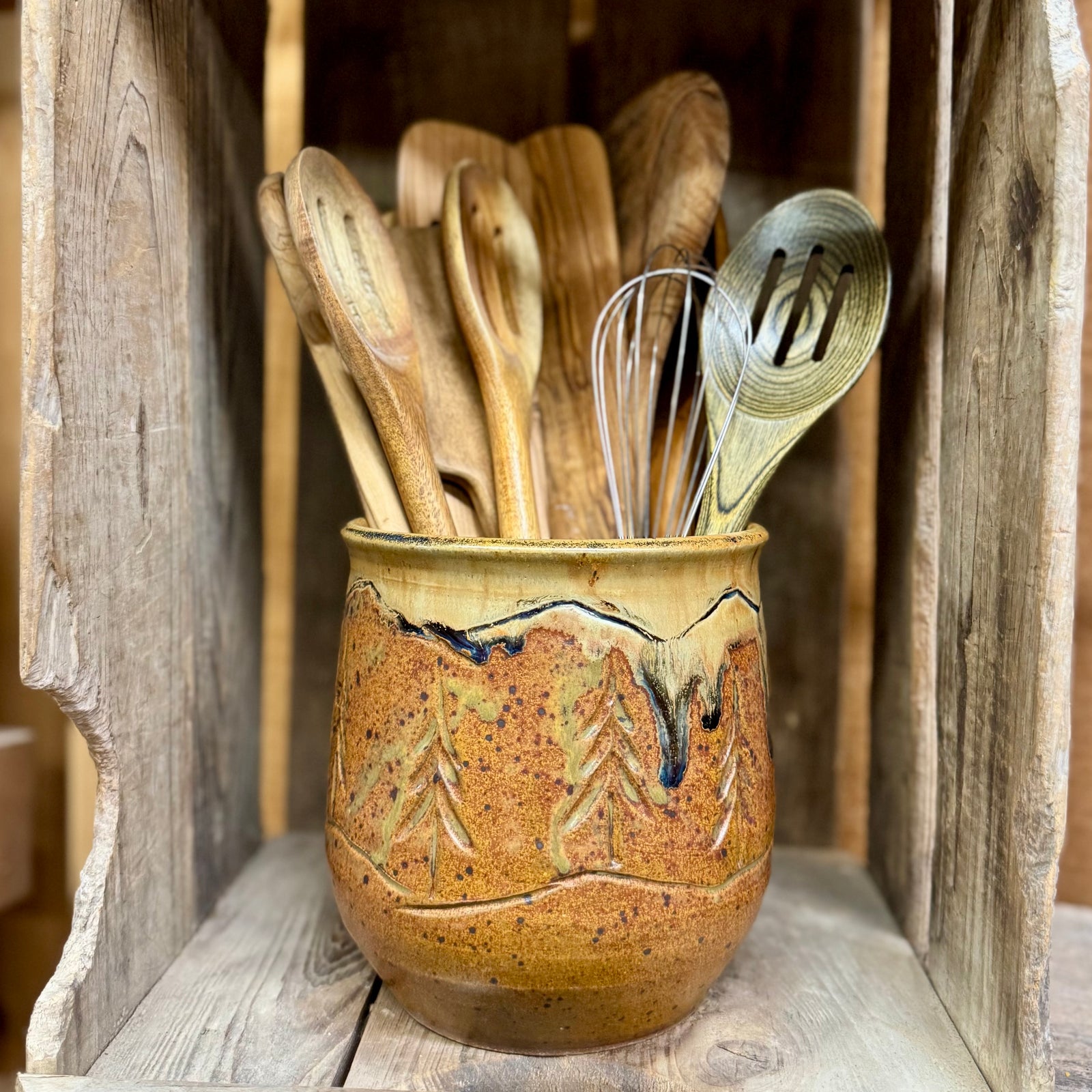 Round Utensil Holder {Pumpkin}