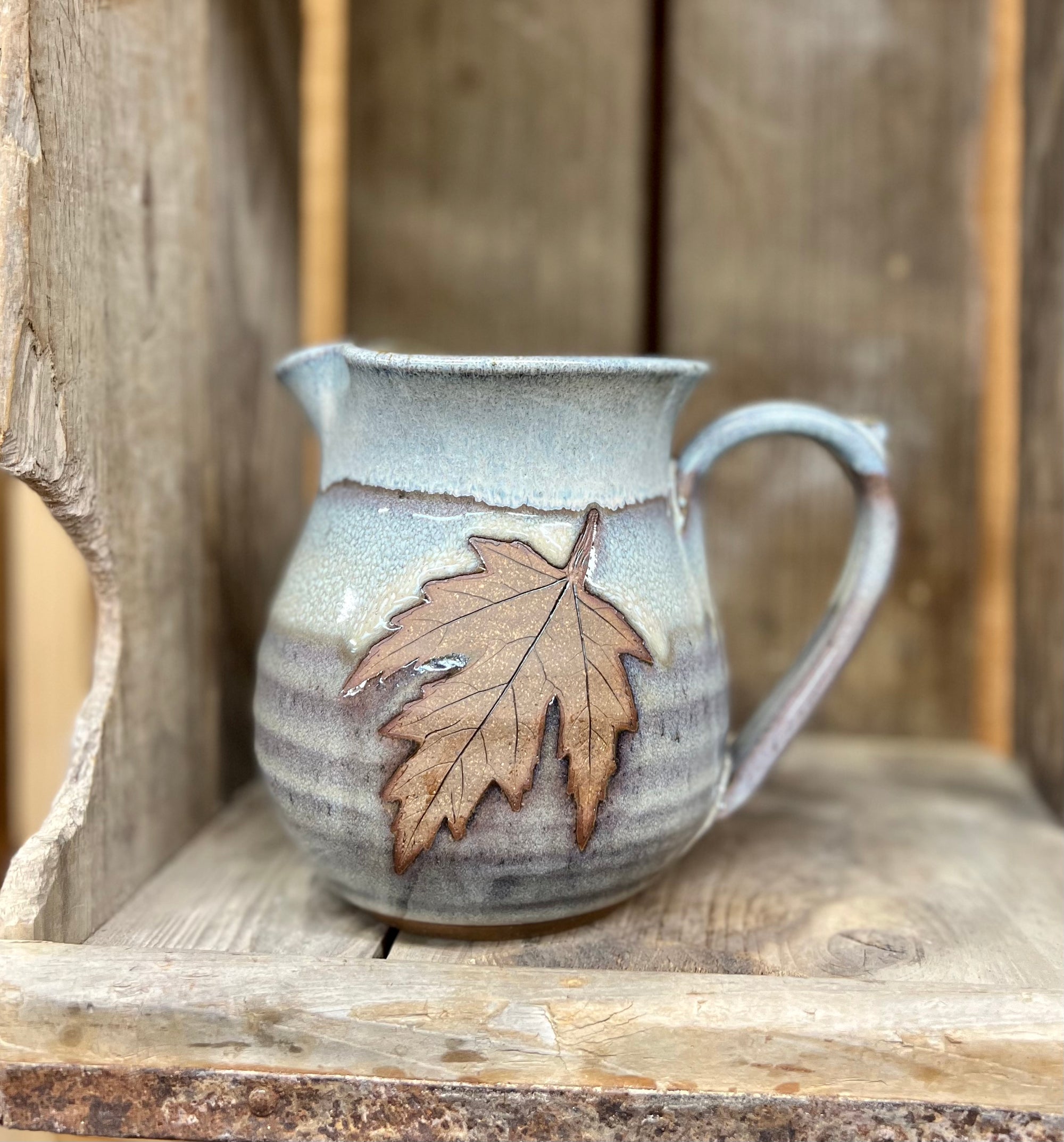 Leaf Pitcher {Smoky Blue}