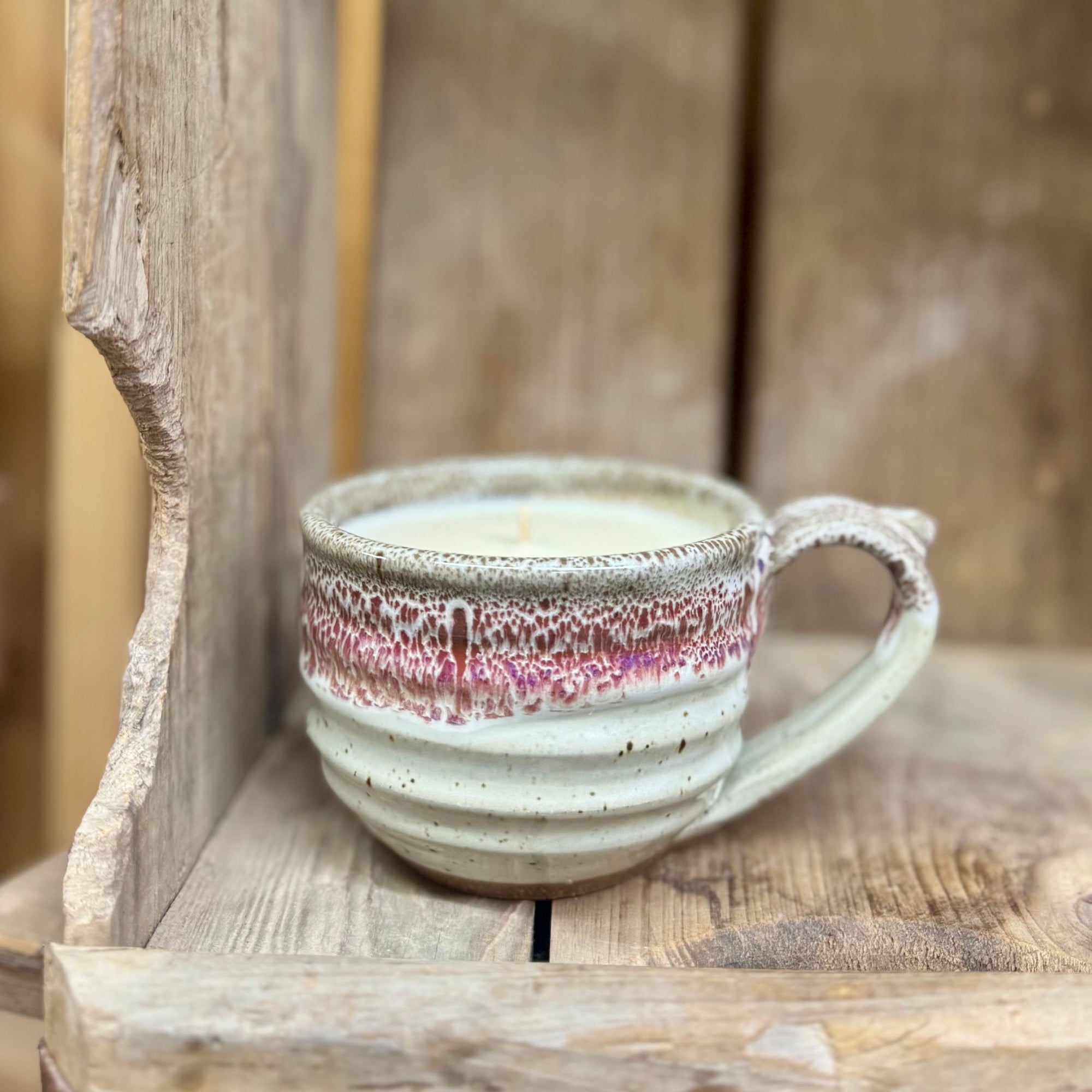 Cappuccino Mug Candle {White Chocolate Raspberry}