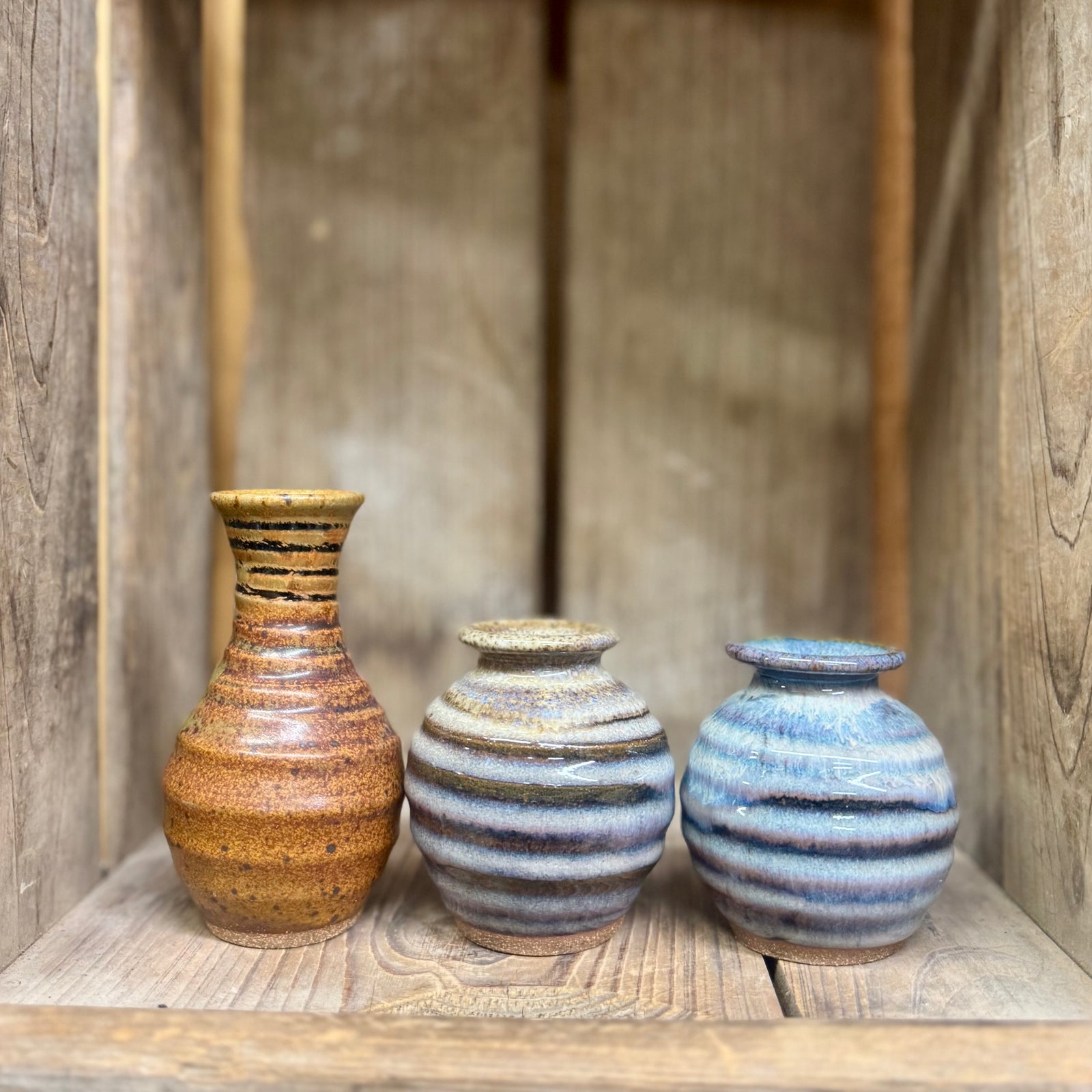 Mini Vase Set {Smoky Blues}