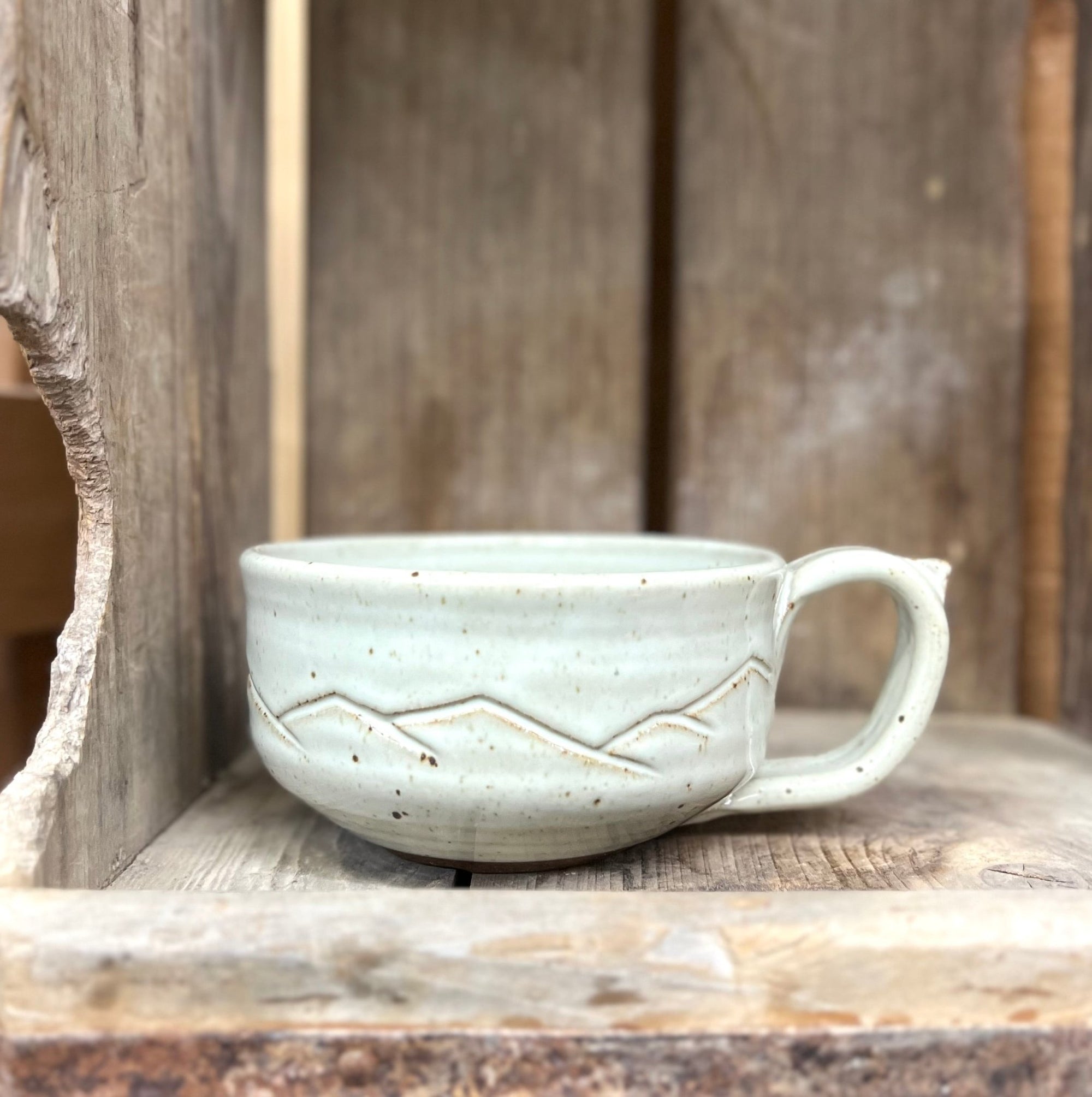 Mountain Range Soup Cup {Classic White}