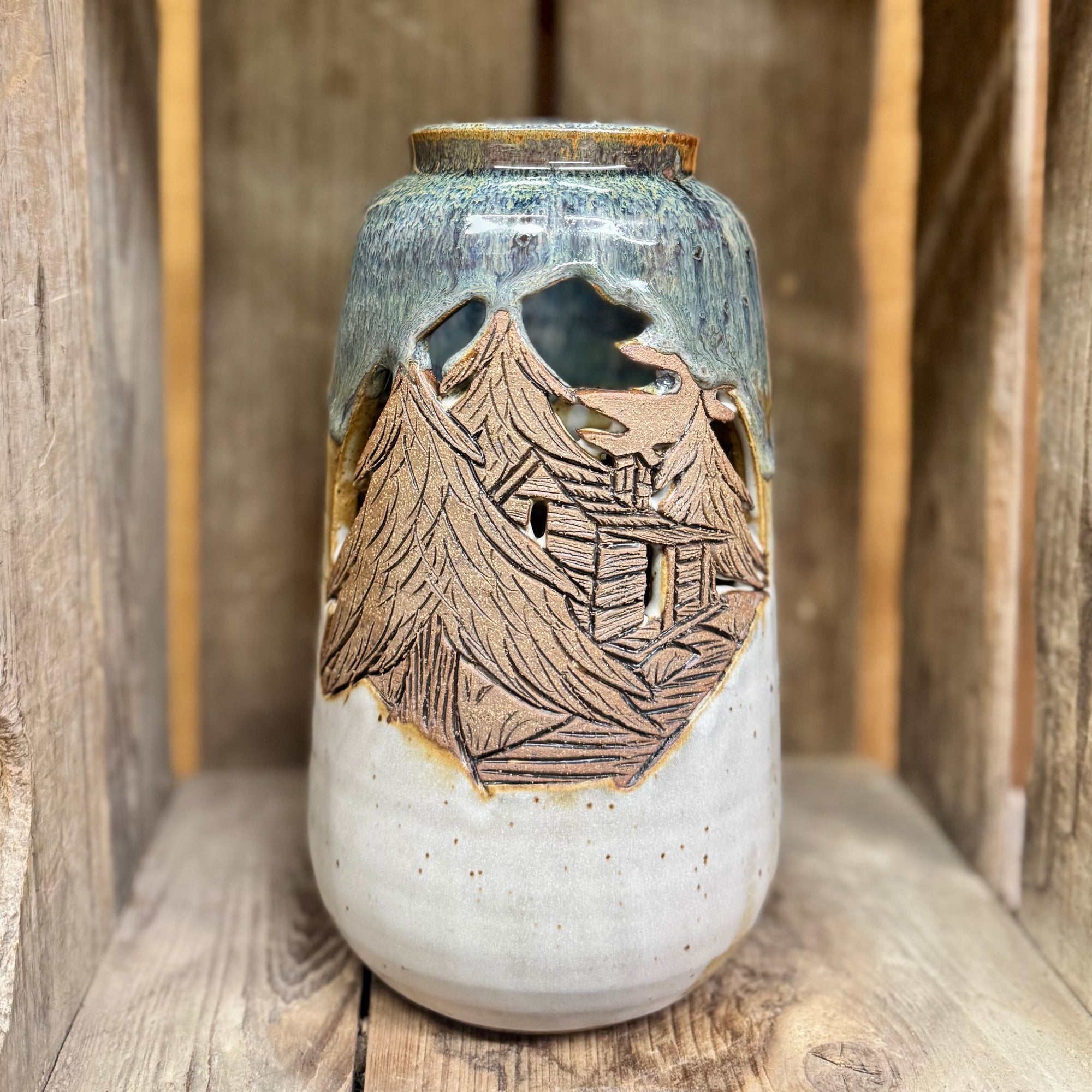 Cabin Luminary {Stormy Beach}