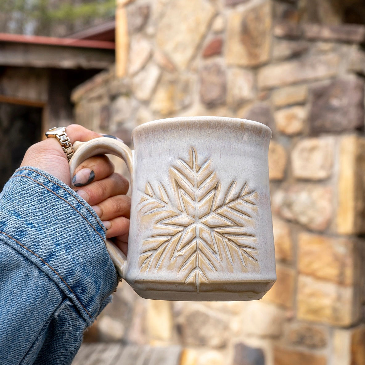 Limited Edition White Snowflake Mug