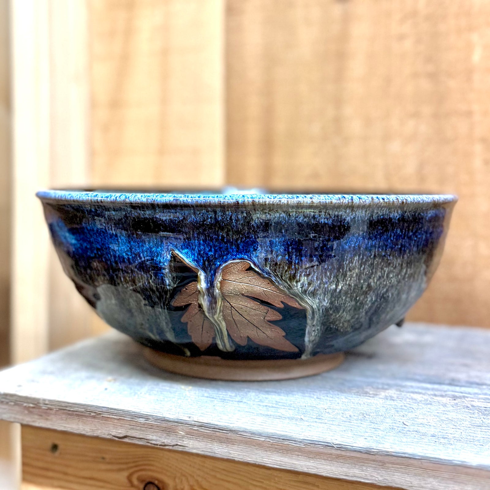 Large Leaf Bowl {Dark Night}