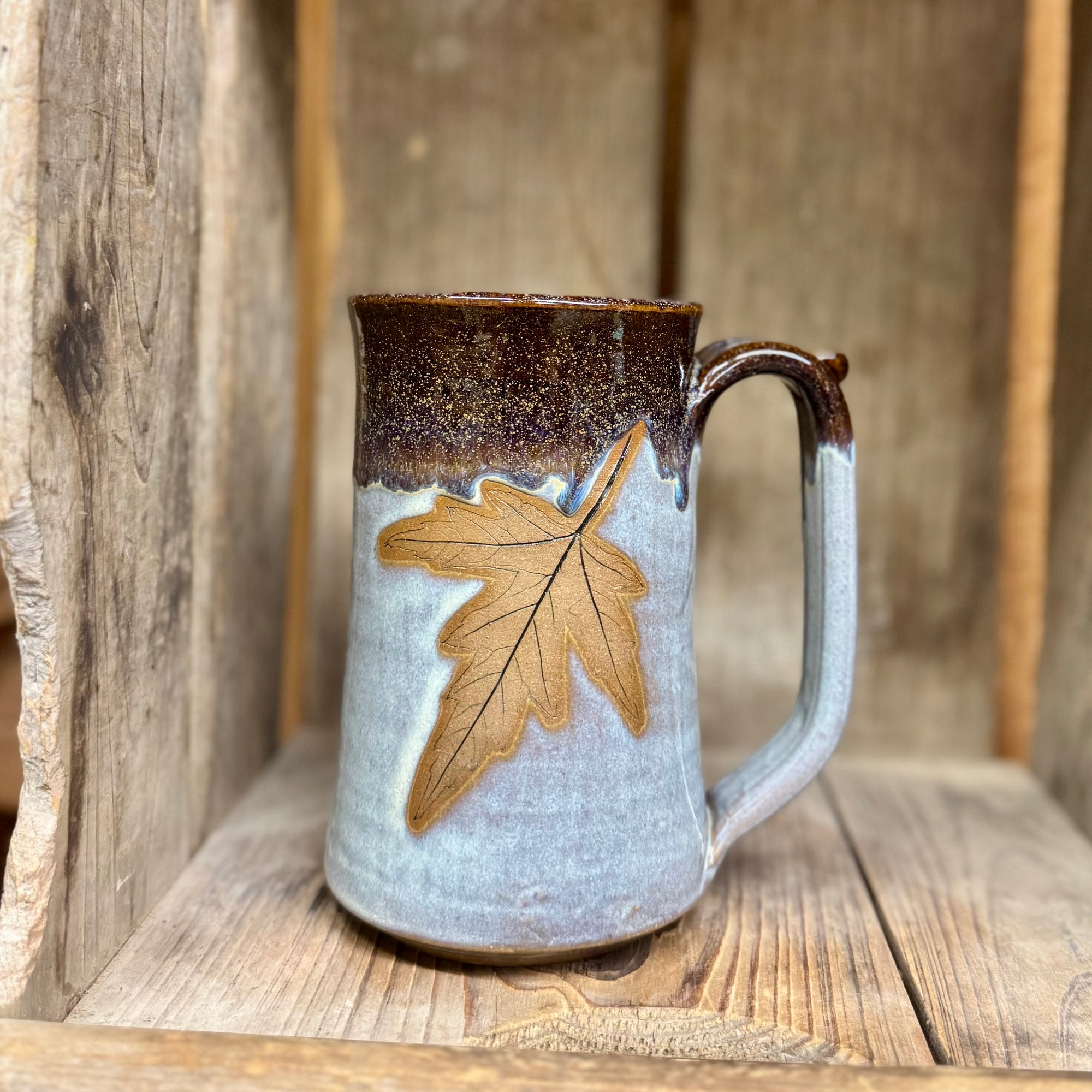 Leaf Stein {Dirty Blue}