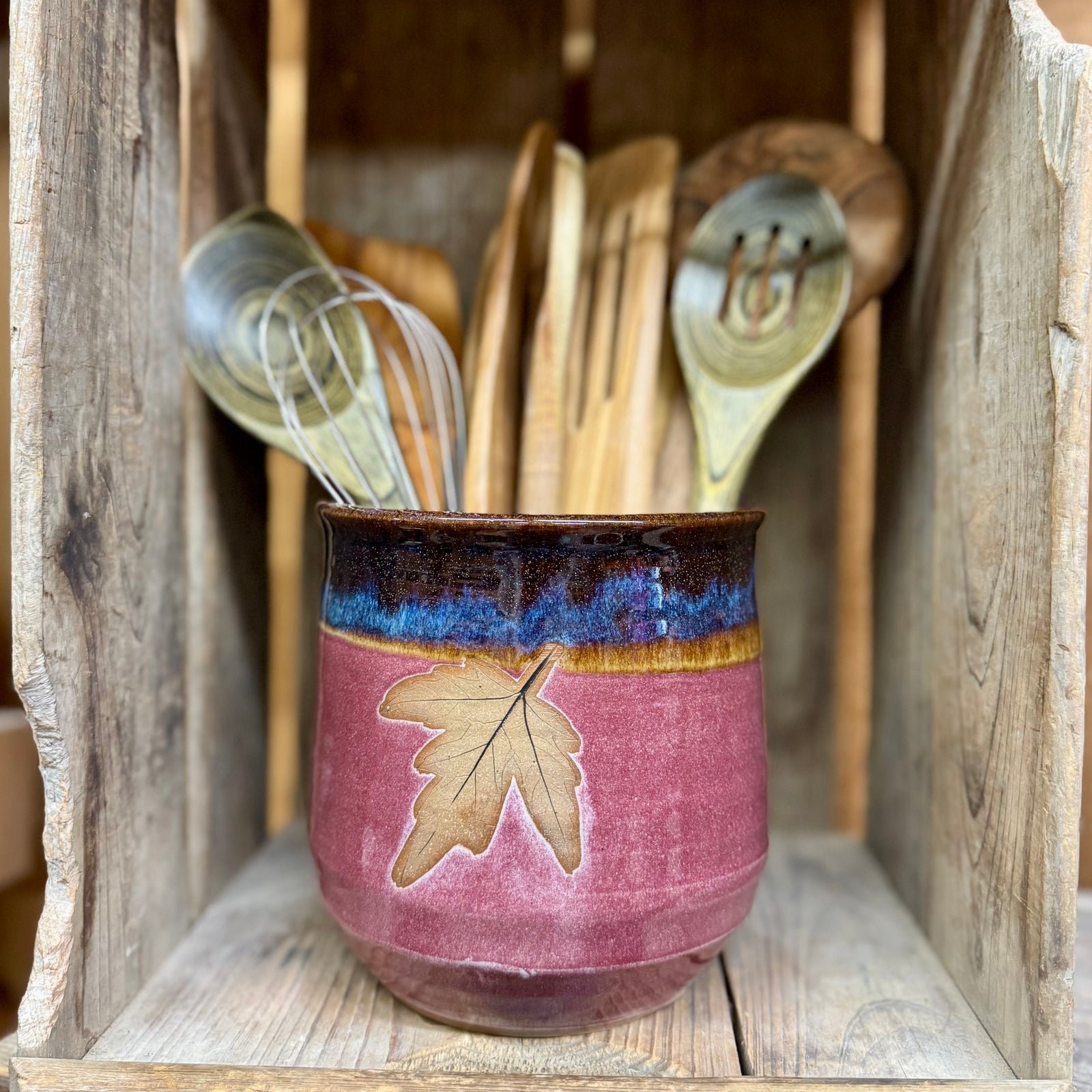 Round Utensil Holder {Sunset}
