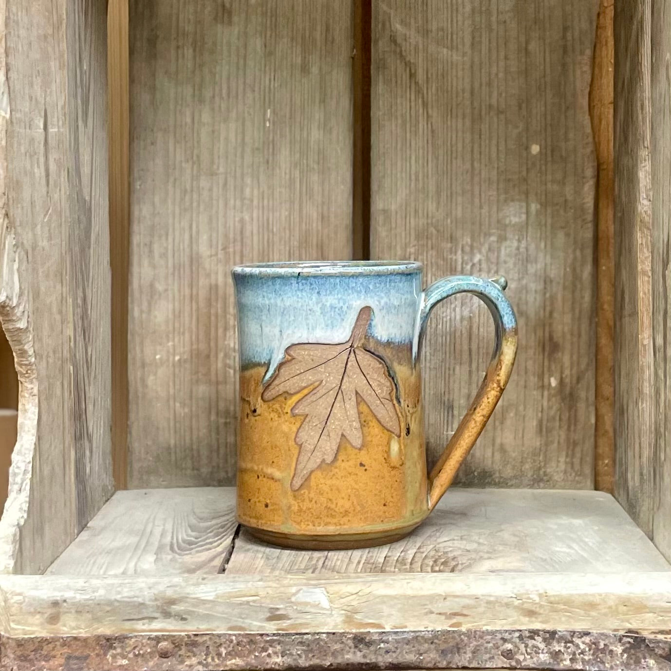 Large Leaf Mug {Pan for Gold}