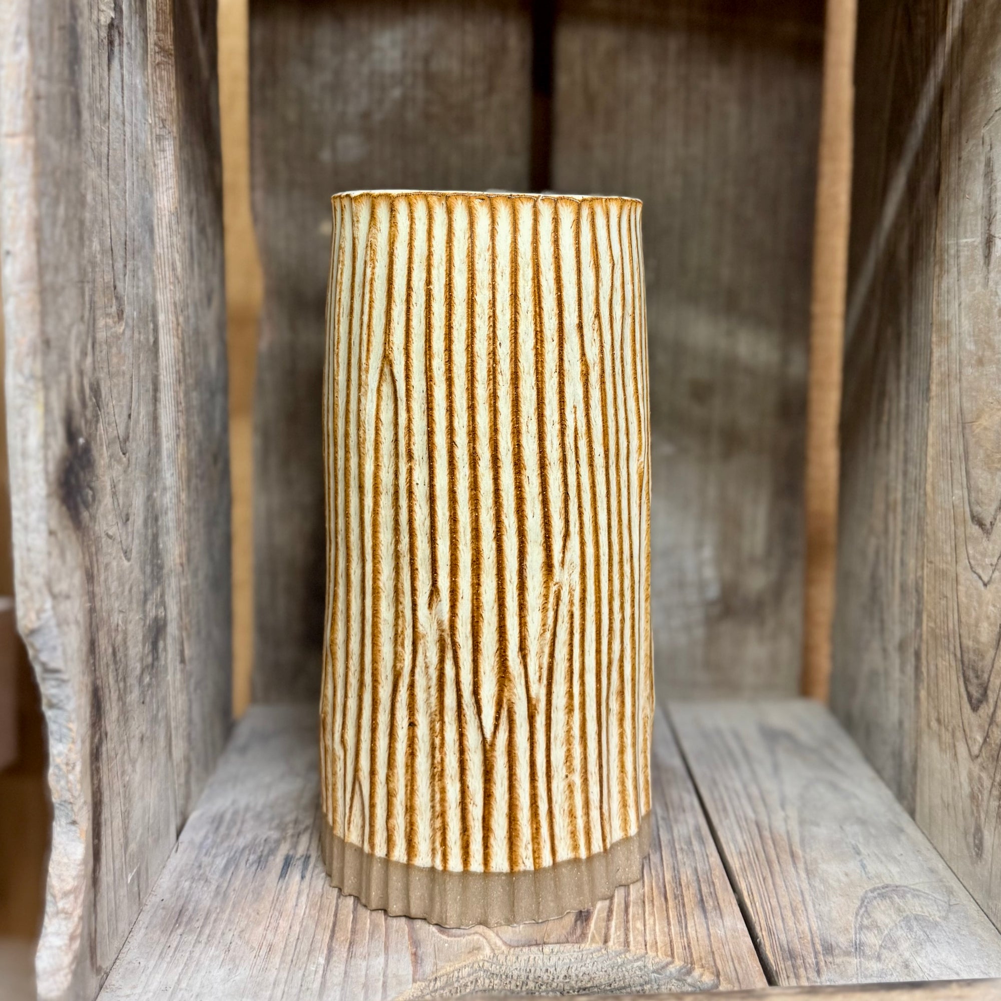 Appalachian Collection Cylinder Vase {Daffodil Bark}