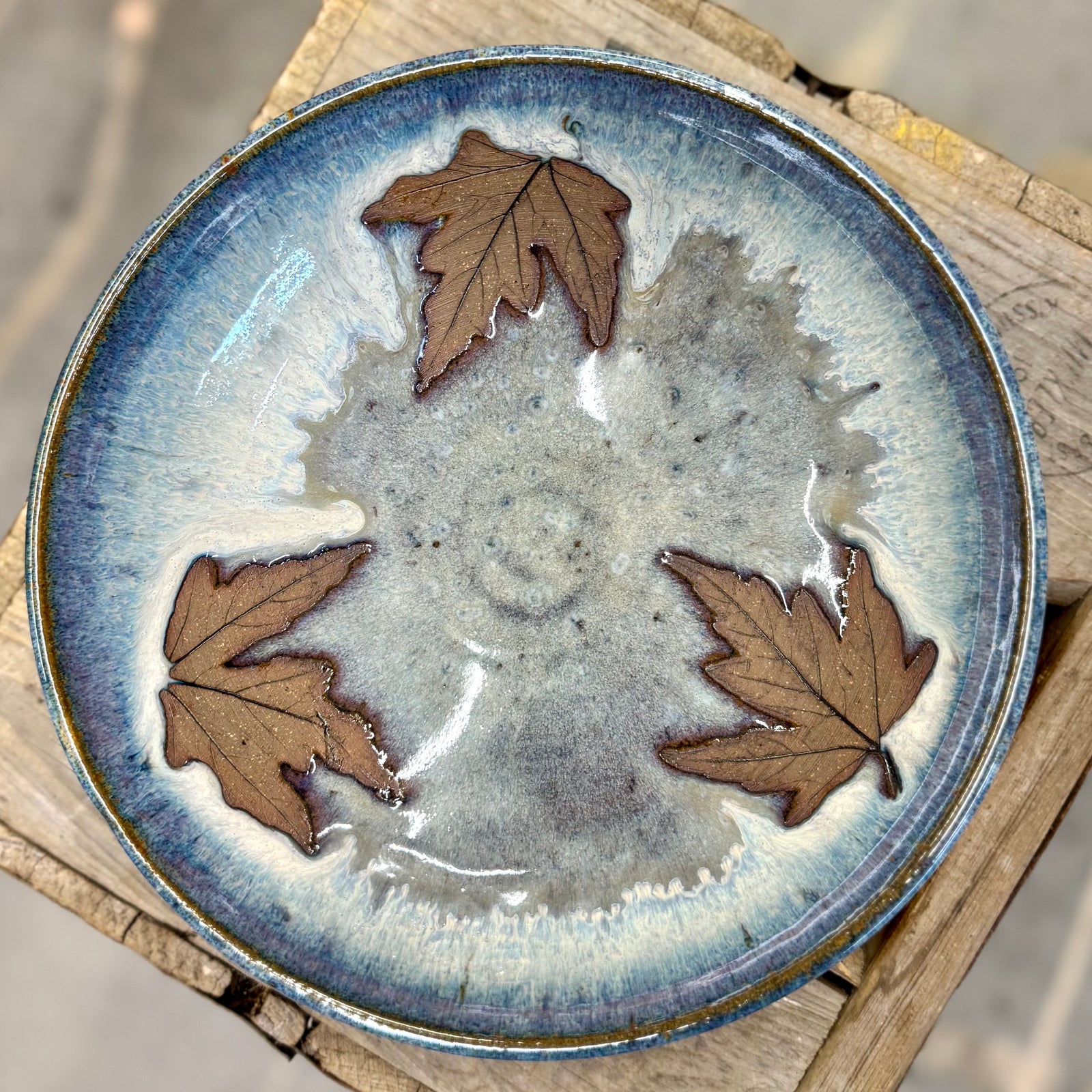 Leaf Bowl {Smoky Blue}