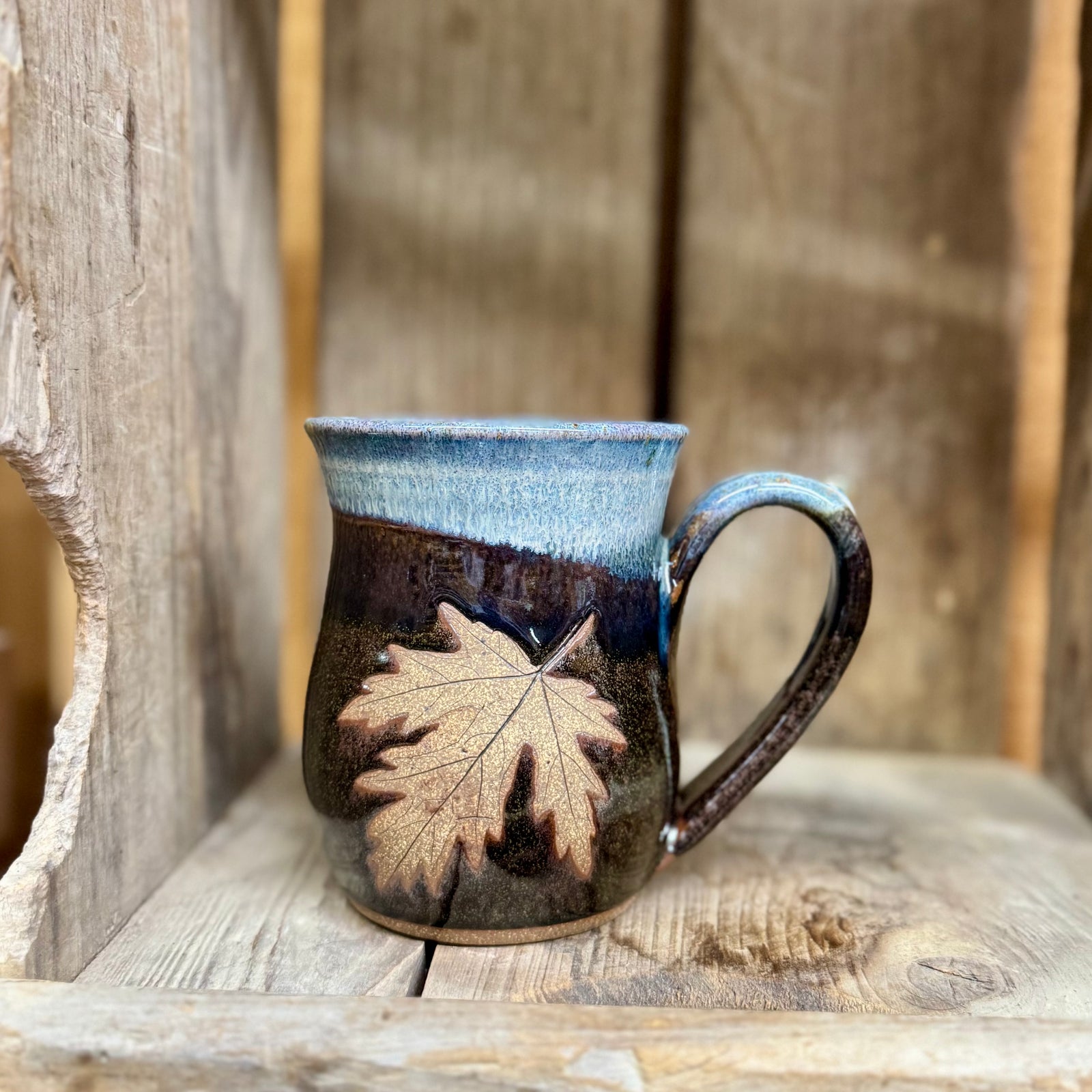 Large Leaf Mug {Denim}