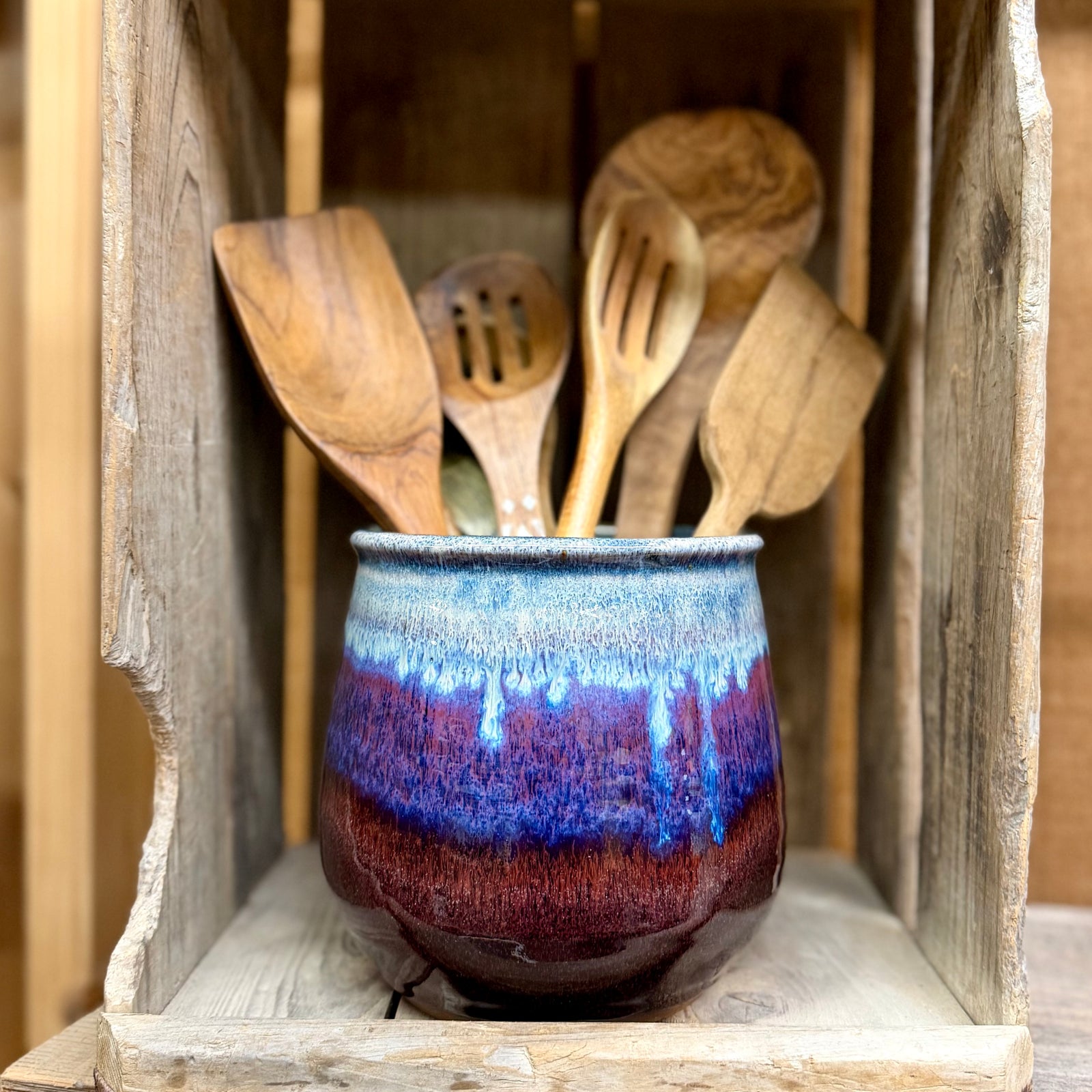 Round Utensil Holder {Mountain}