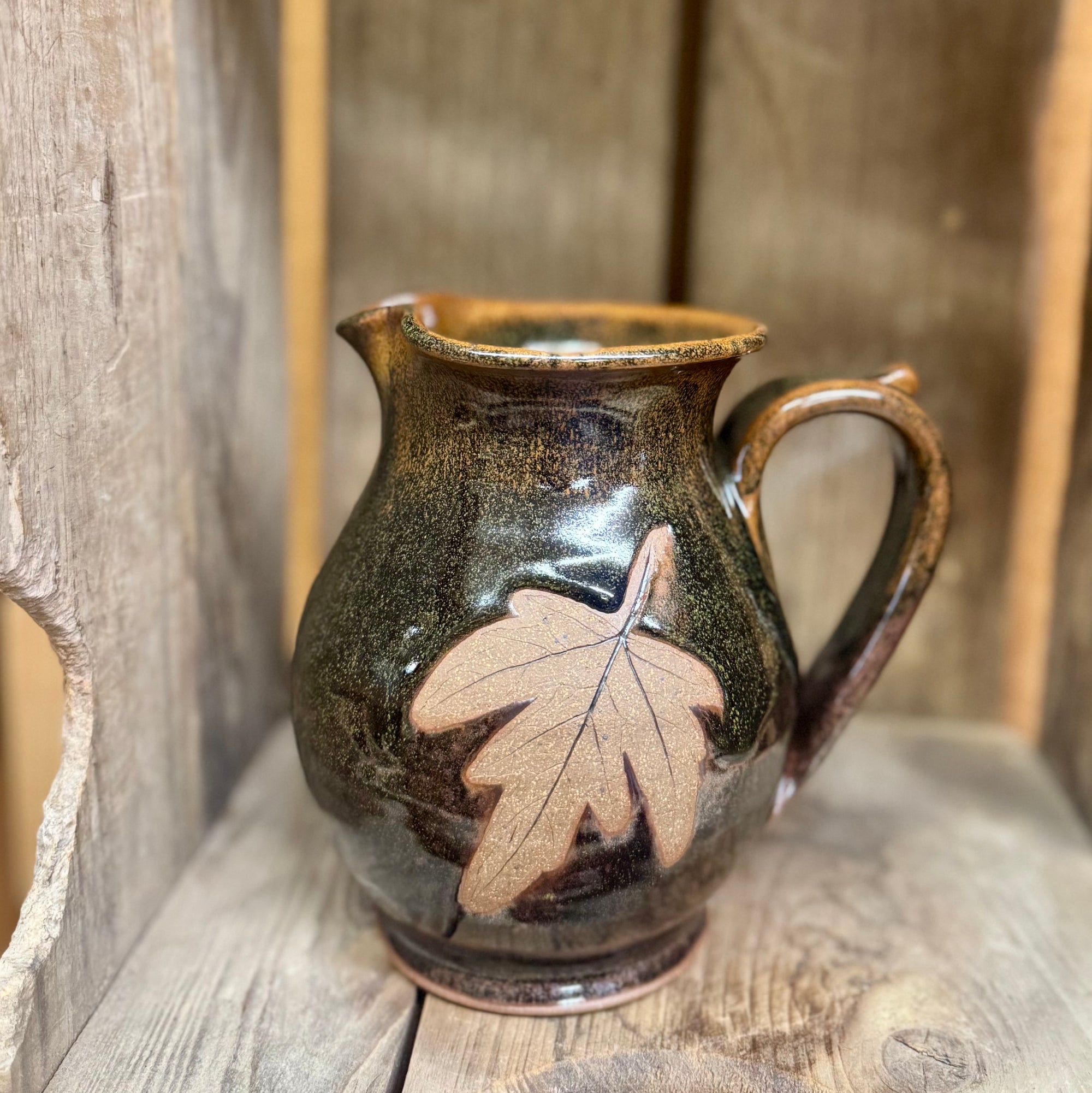 Leaf Pitcher {Walnut}