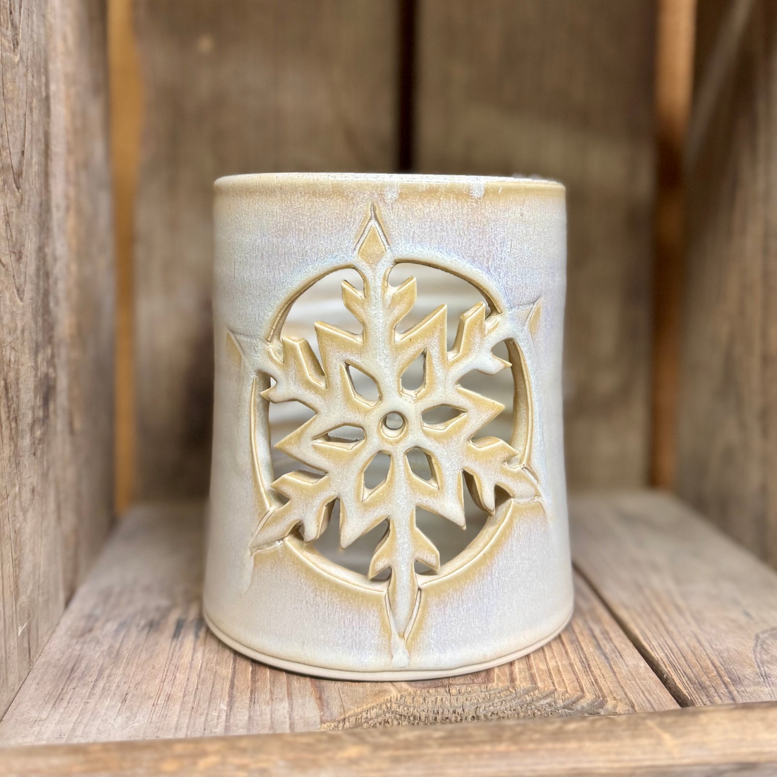Limited Edition White Snowflake Luminary