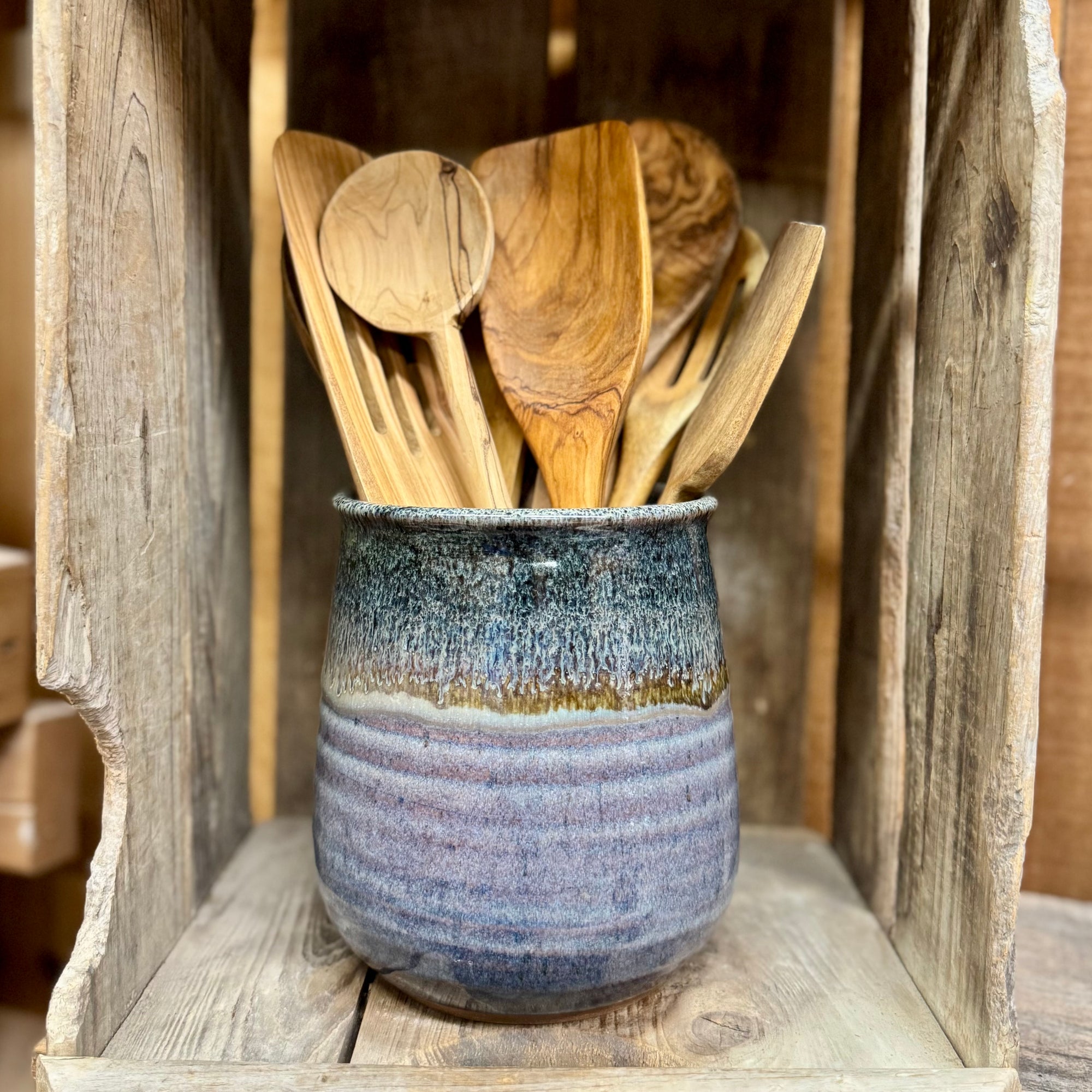 Round Utensil Holder {River}