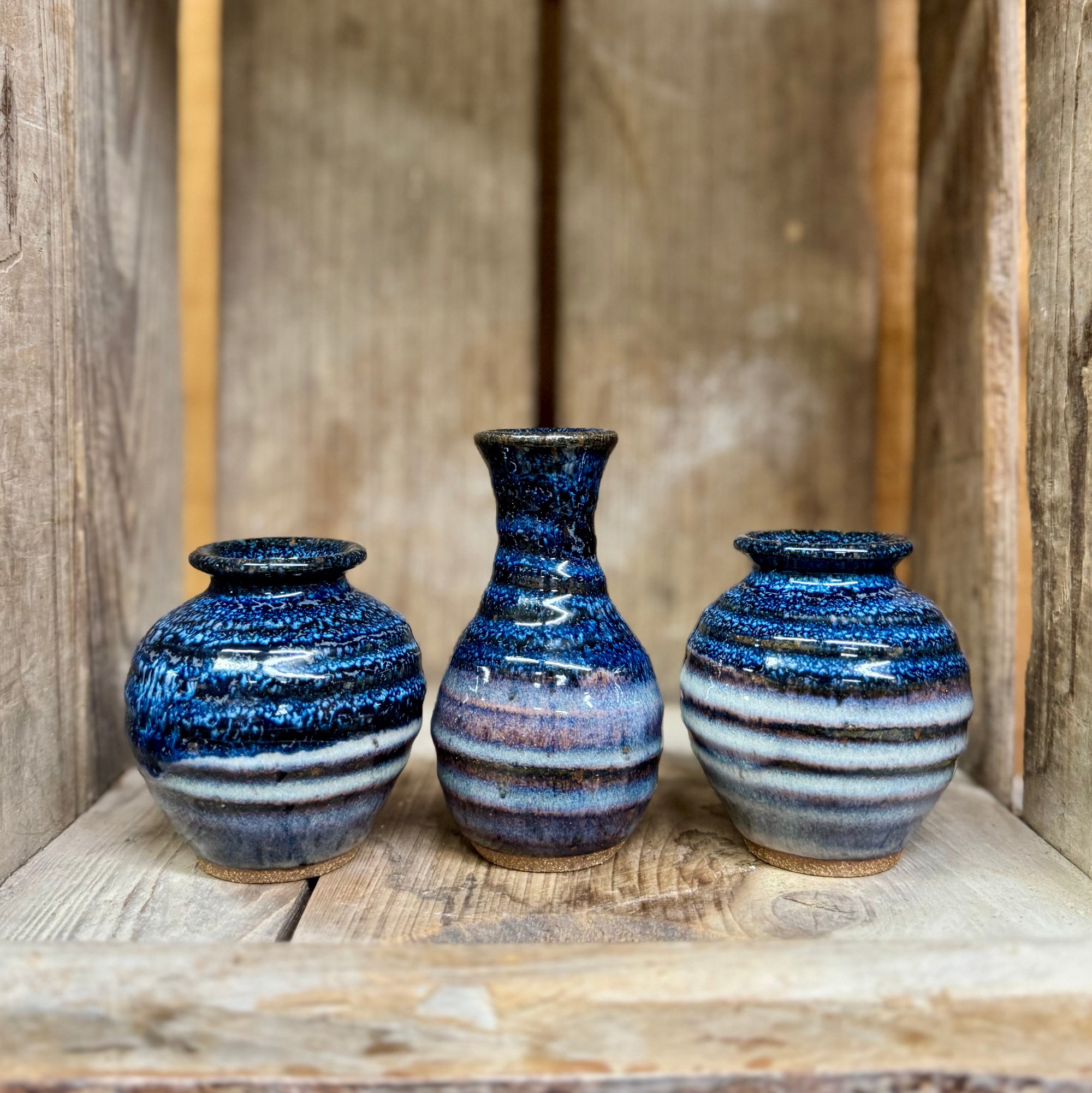 Mini Vase Set {The Blues}