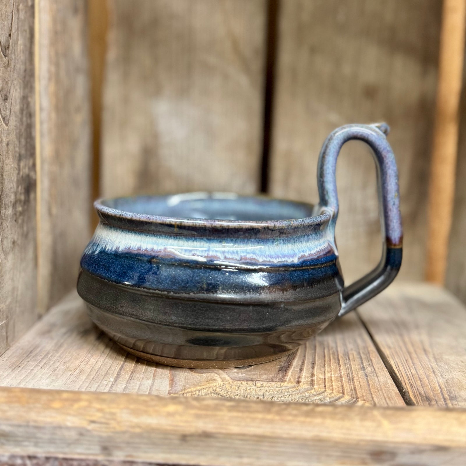 Soup Mug {Black and Blue}