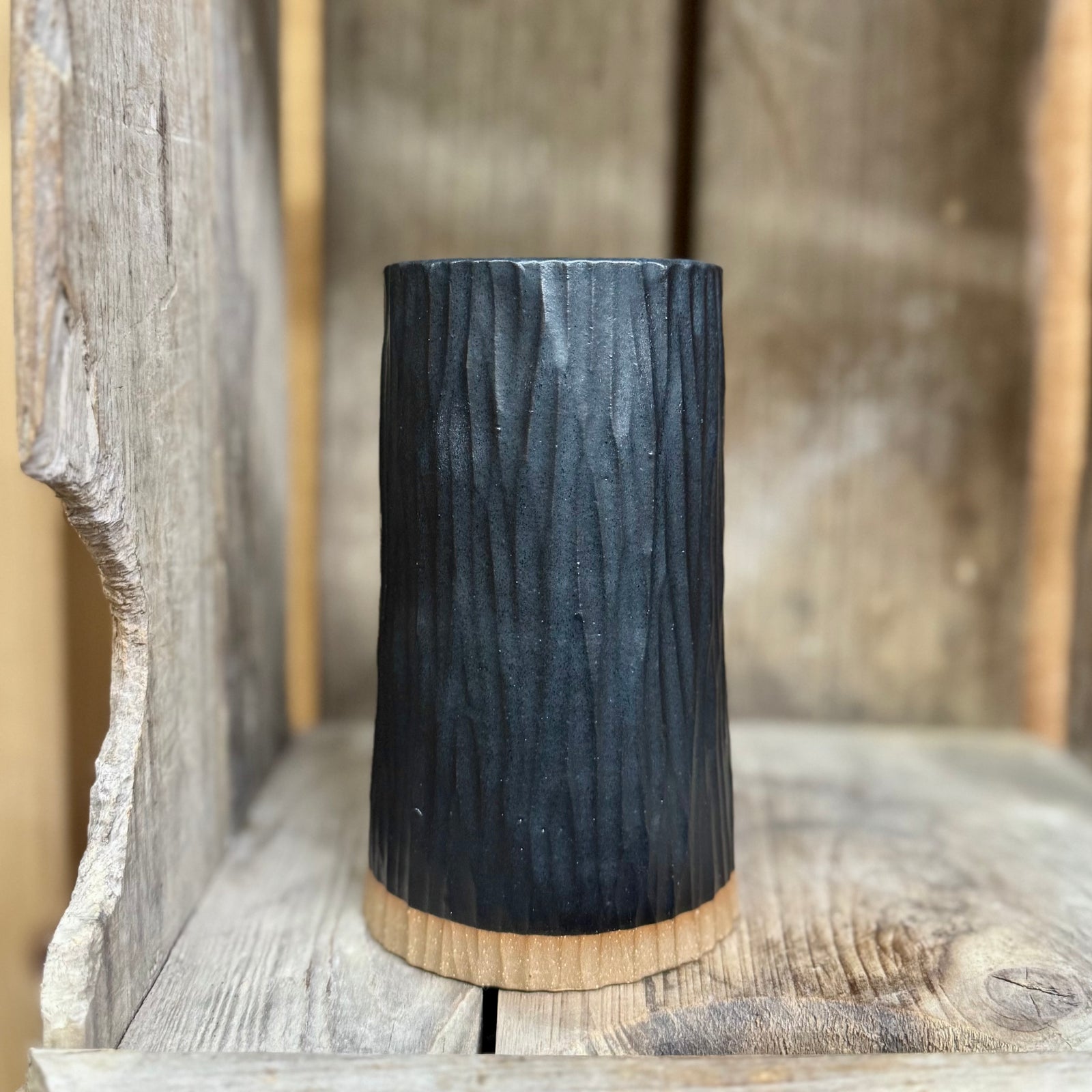 Appalachian Collection Cylinder Vase {Slate Bark}